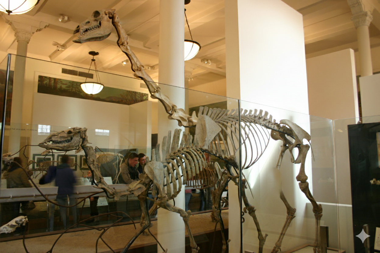 Restored Giraffe Camel Skeleton