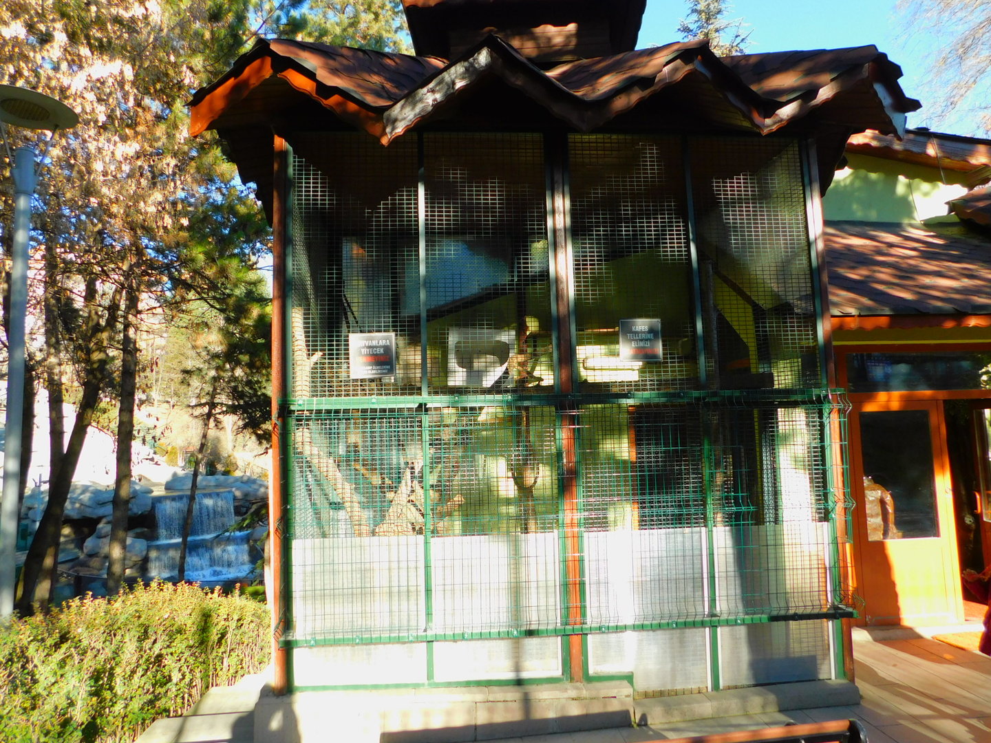 Rhesus Macaque Cage at the Ankara Domestic Animal Park