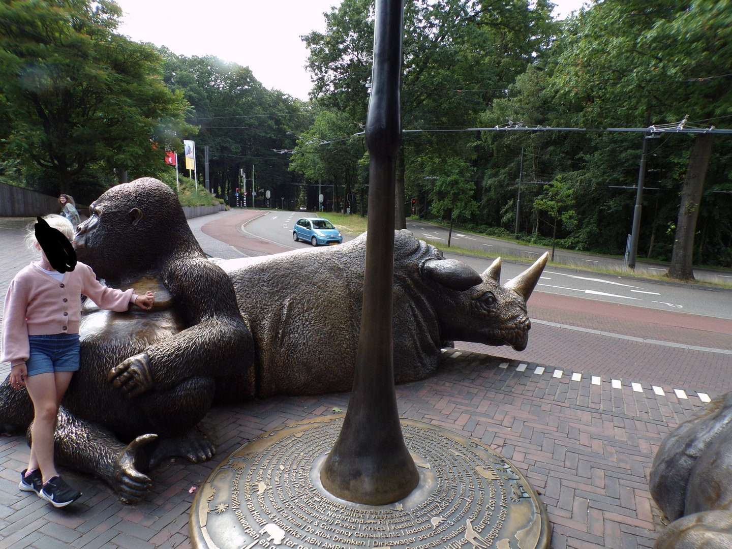 Rhino and Gorilla statue 6.7.23