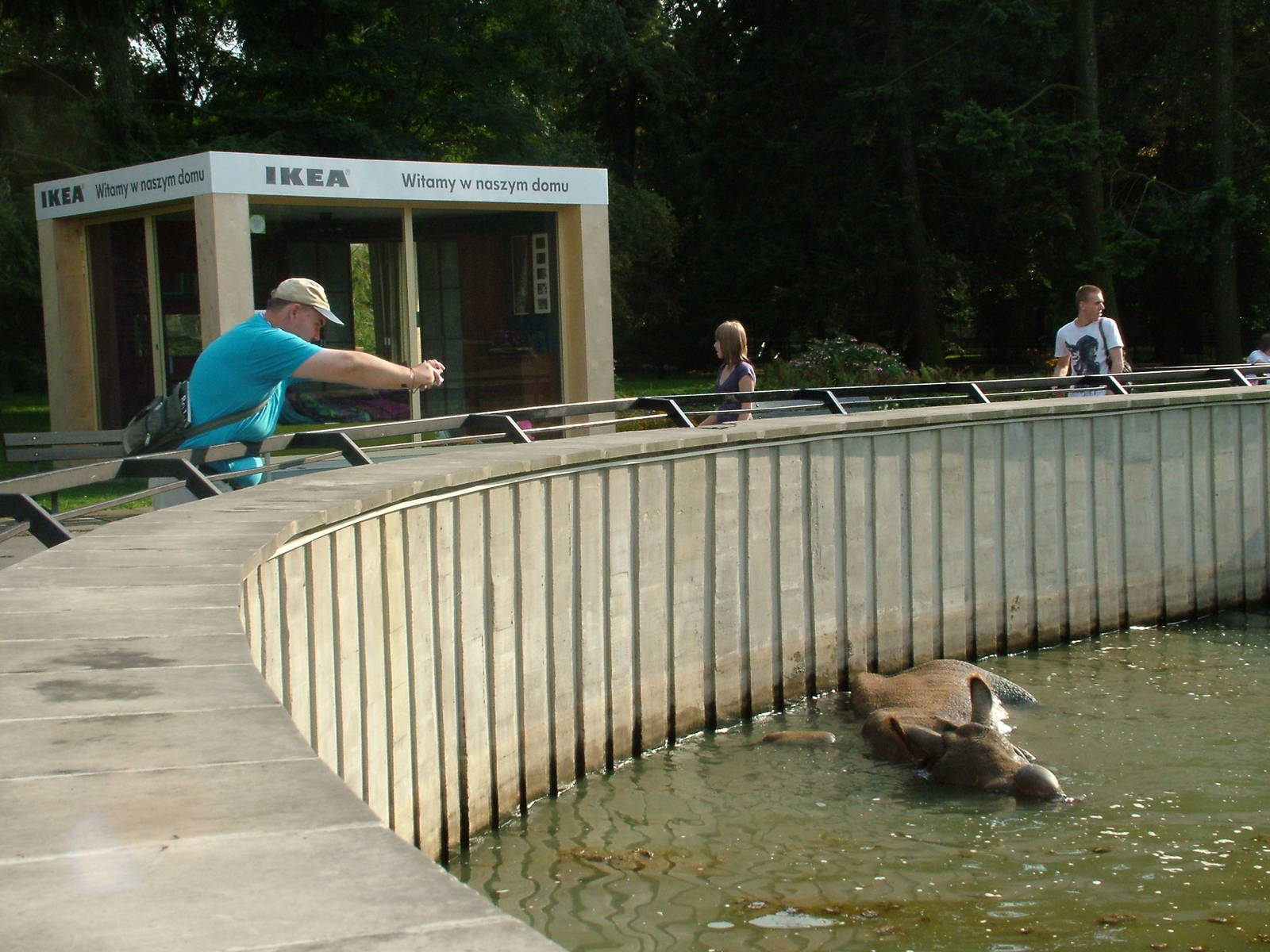 Rhino enclosure at Warsaw Zoo Sept 2008