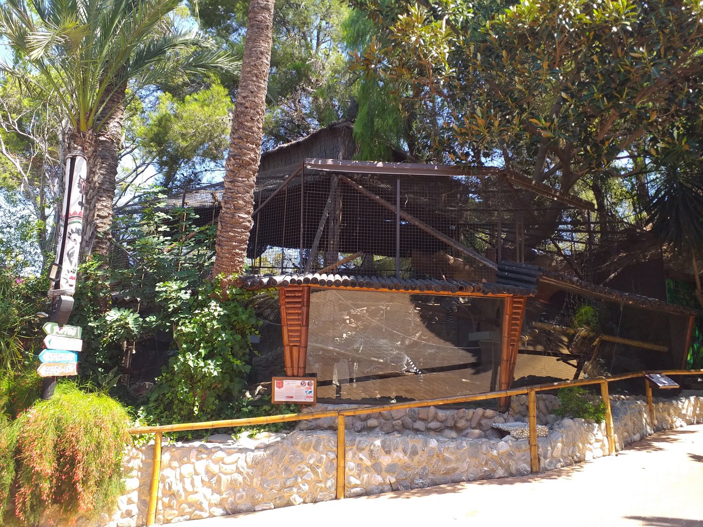 Ring-tailed lemur and Black and white ruffed lemur exhibit -MundoMar Benidorm (2021)