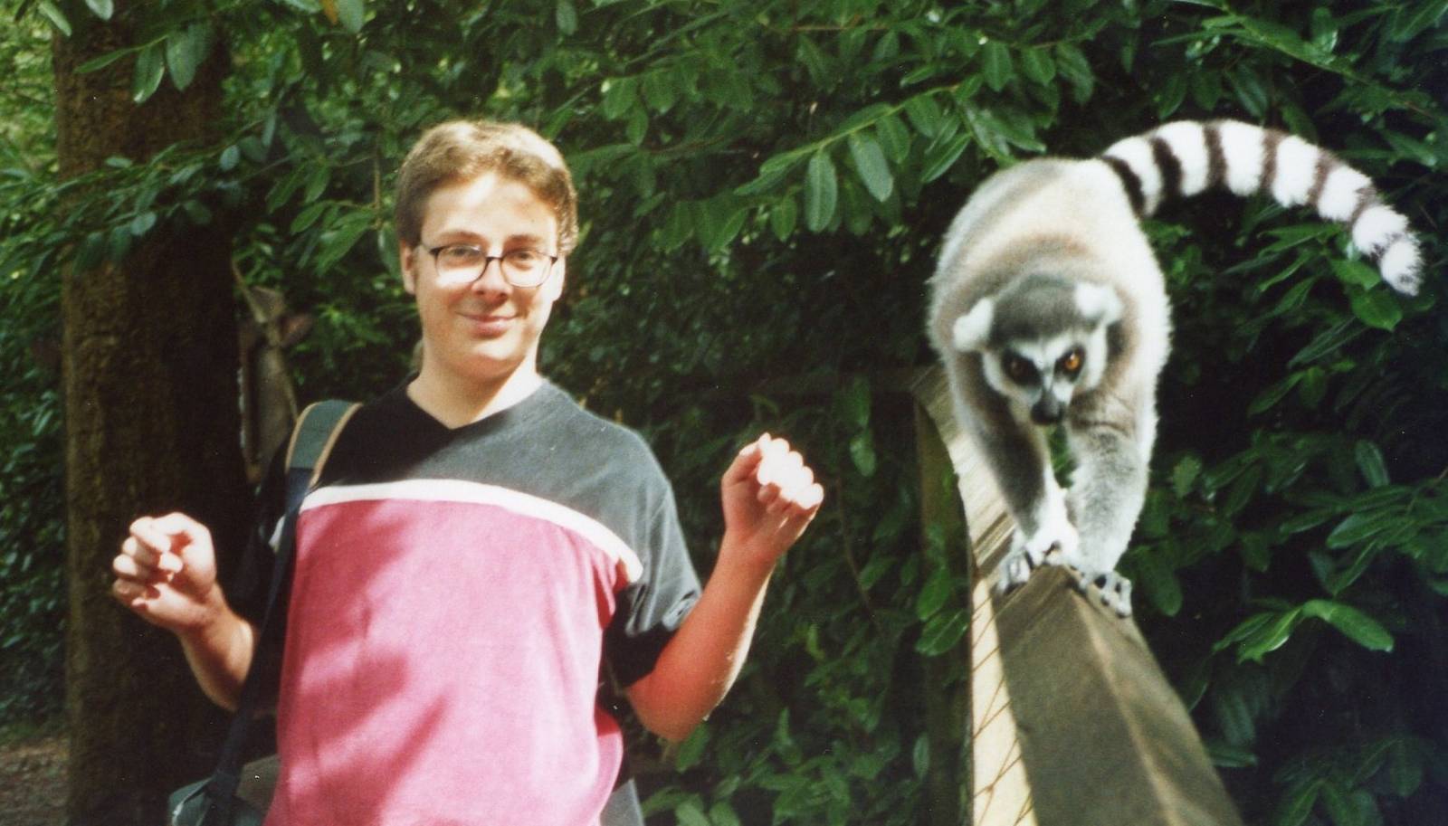Ring tailed Lemur (On right)