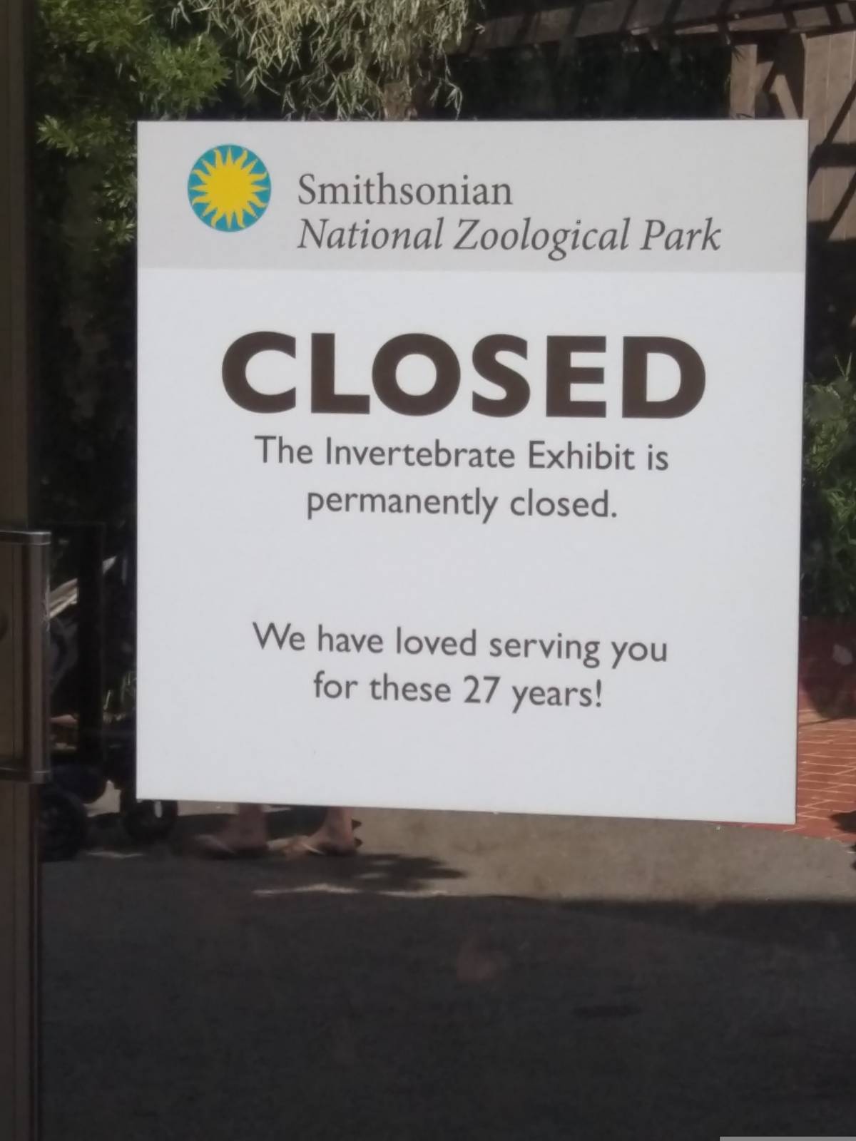 RIP Invertebrate exhibit May 7, 1987 ? June 21, 2014