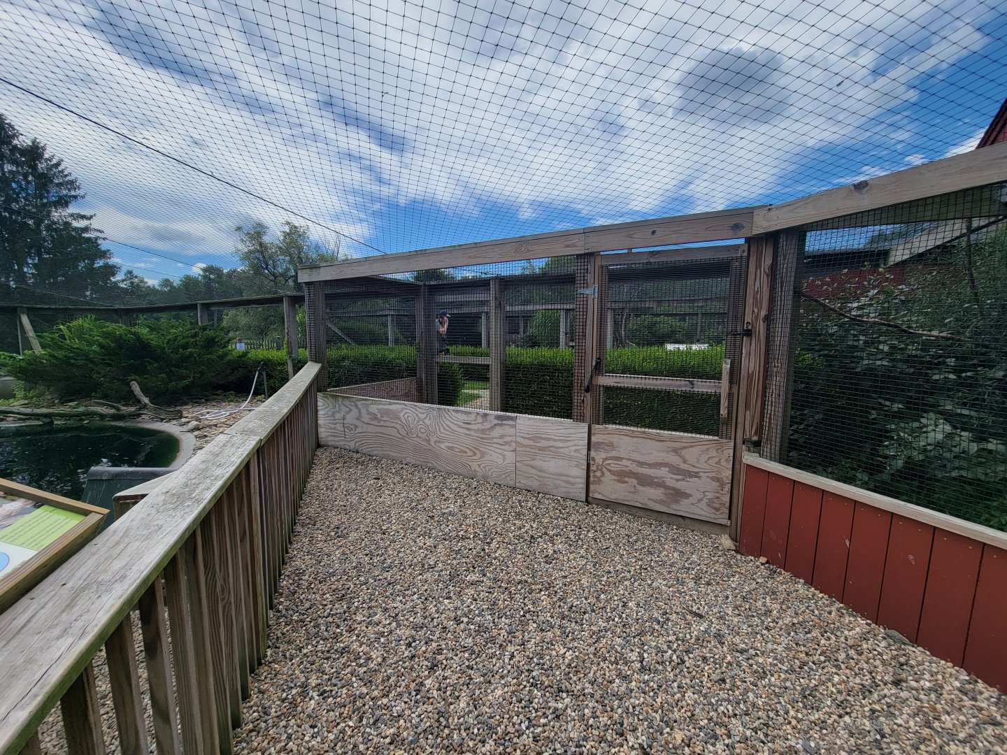 Ripley Waterfowl Conservancy - Doors to exit walkthrough aviaries