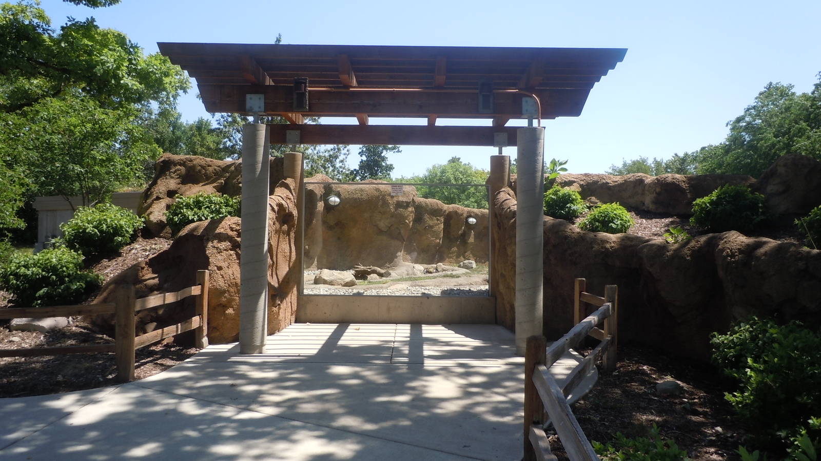 River Otter Exhibit-over-look viewing window