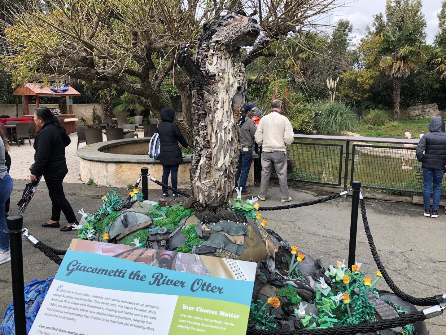 River otter recycled art