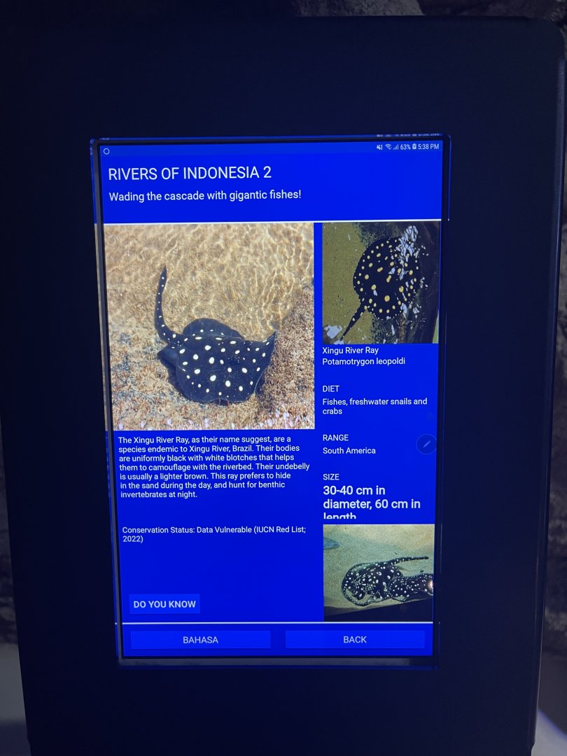 rivers of indonesia - xingu river ray signage