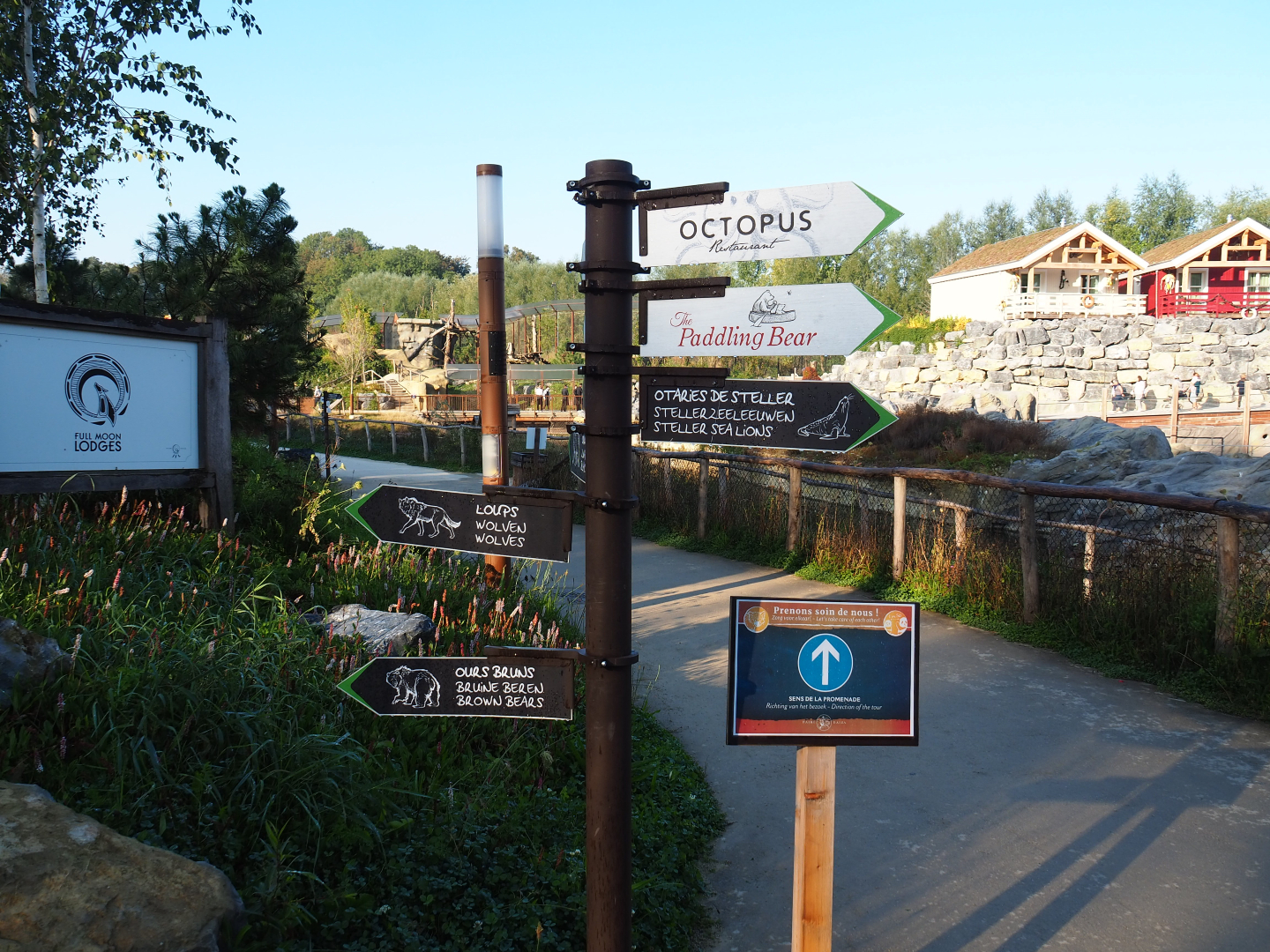 Road signs and Covid-19 One-way traffic signage in The Last Frontier, 2020-09-02