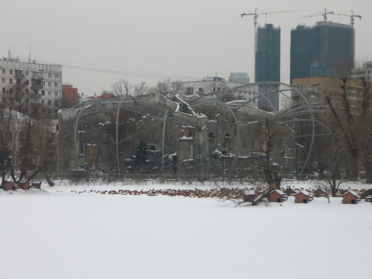 "Rock of Birds of Prey" and Big pond in winter