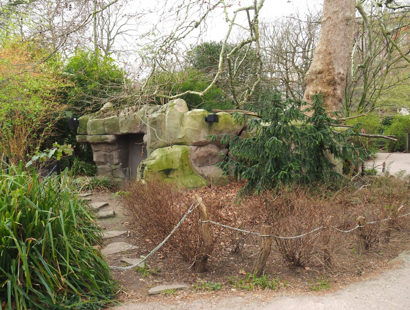Rock structure in the wetland area - Nutria building, 2022-03-16