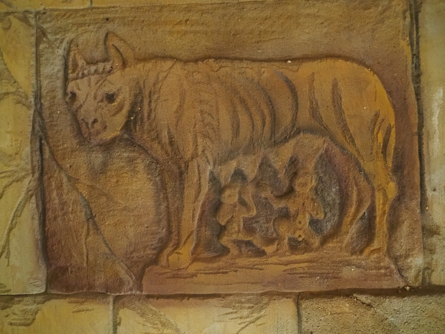 Romulus and Remus and the she-wolf relief
