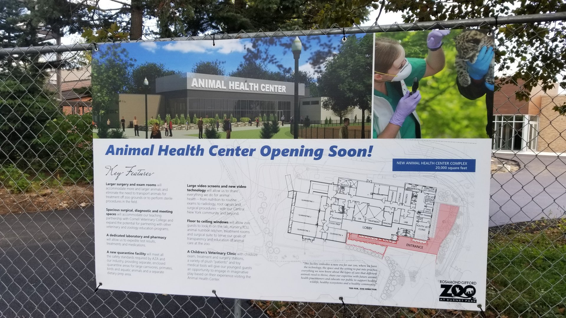 Rosamond Gifford - Animal care center sign