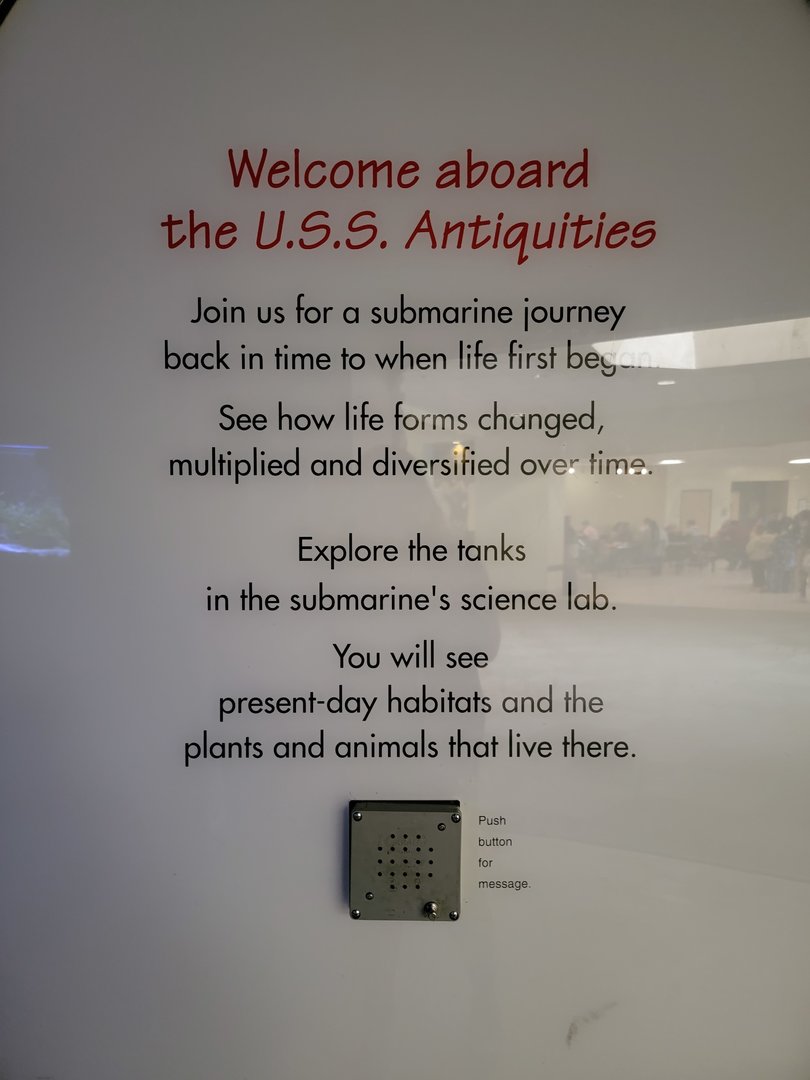 Rosamond Gifford - USS Antiquities entrance sign