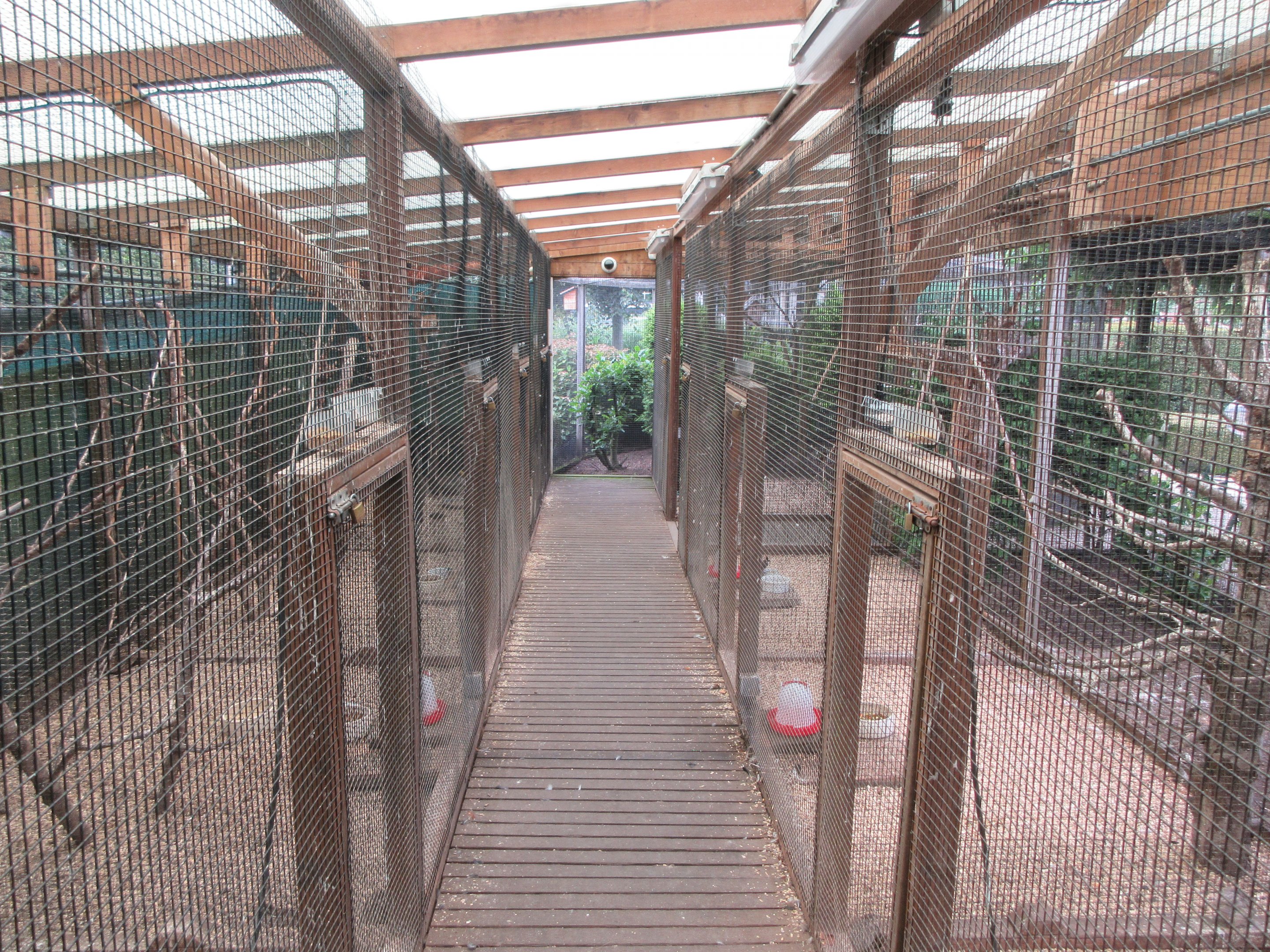 Row of aviaries