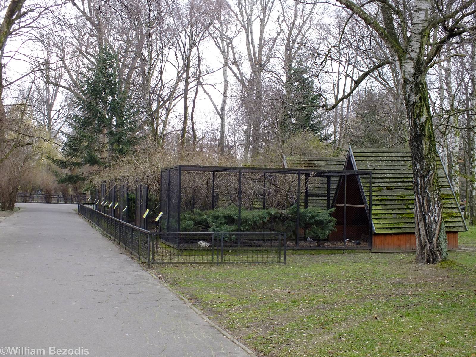 Row of Pheasant Enclosures
