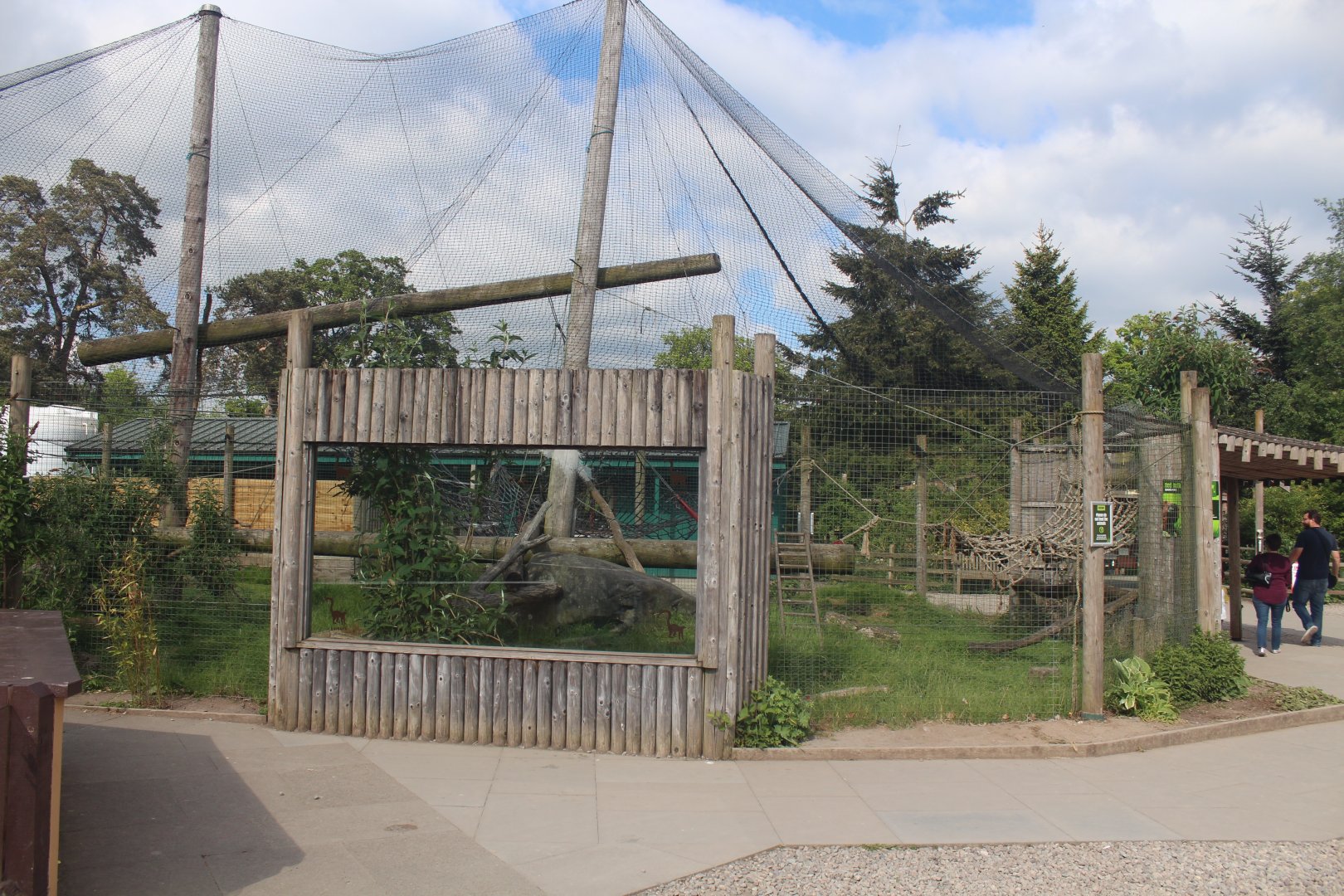 Ruffed lemur enclosure in the 'walk-round' area