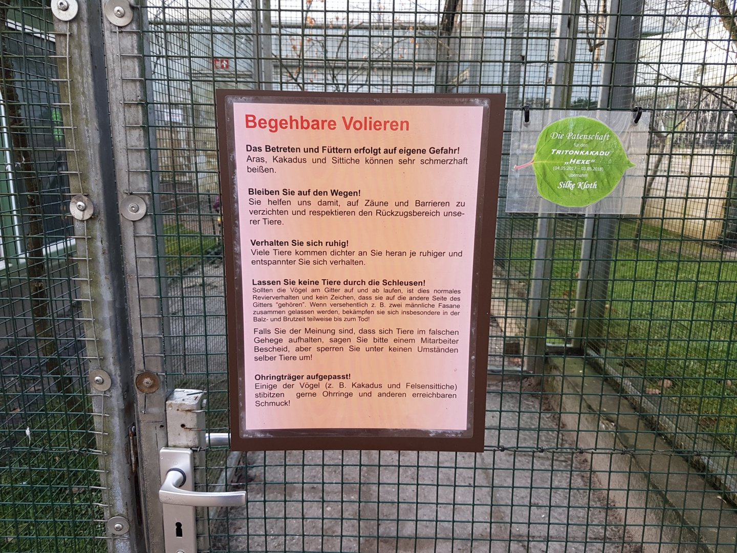 Rules Walk-through aviaries