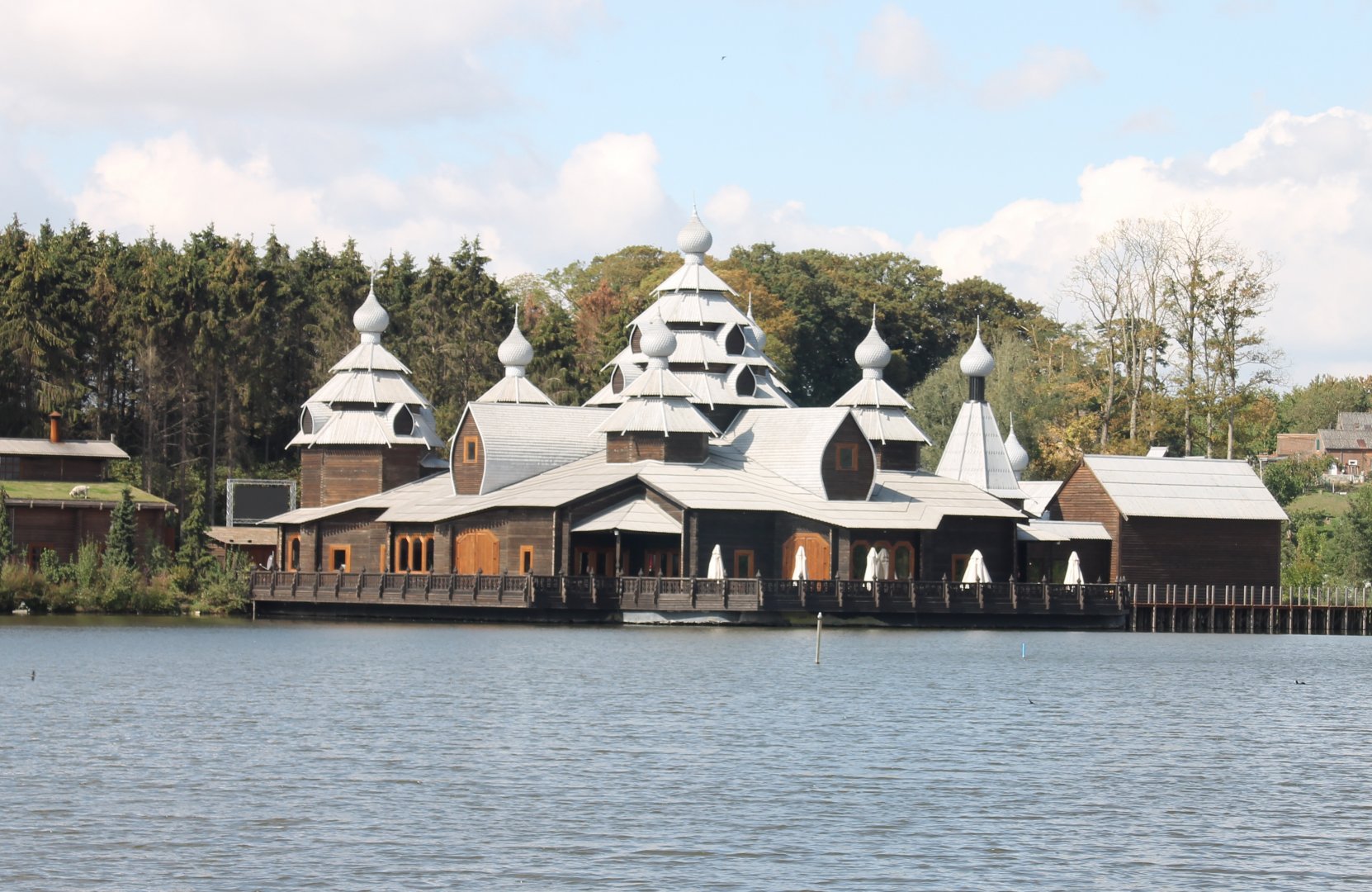 Russian building at one of the lakes