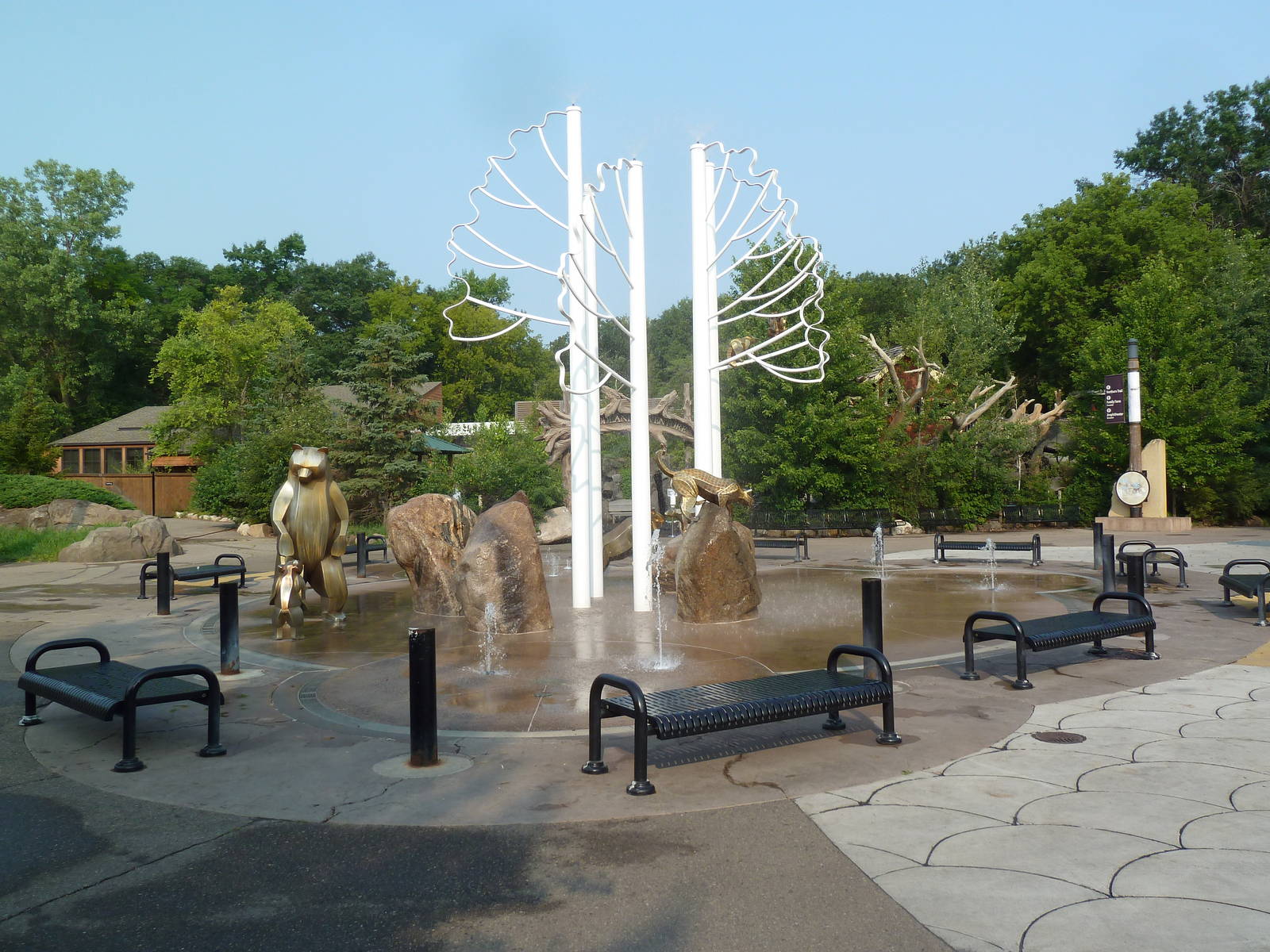 Russia's Grizzly Coast - Central Plaza Fountain