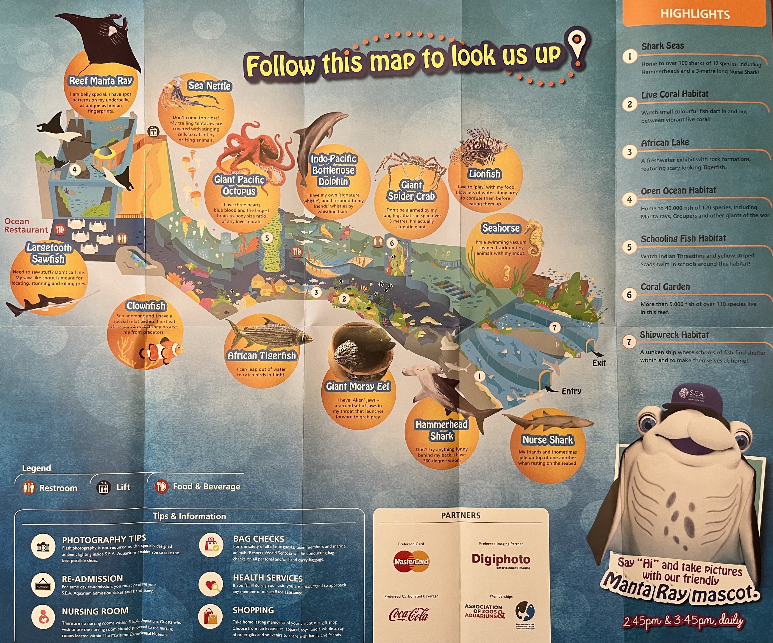 S.E.A. Aquarium Map - 2016