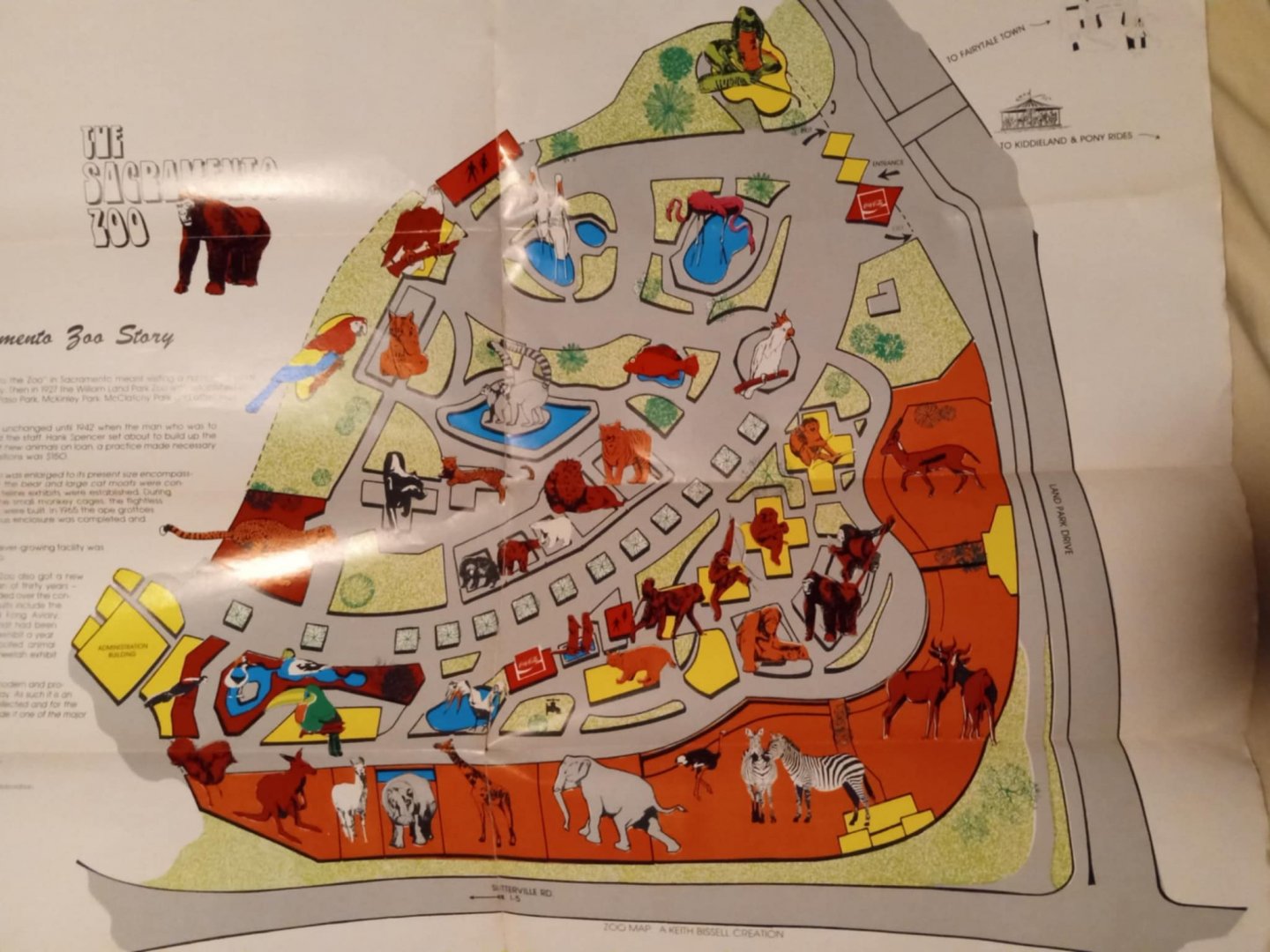 Sacramento 1970s map poster