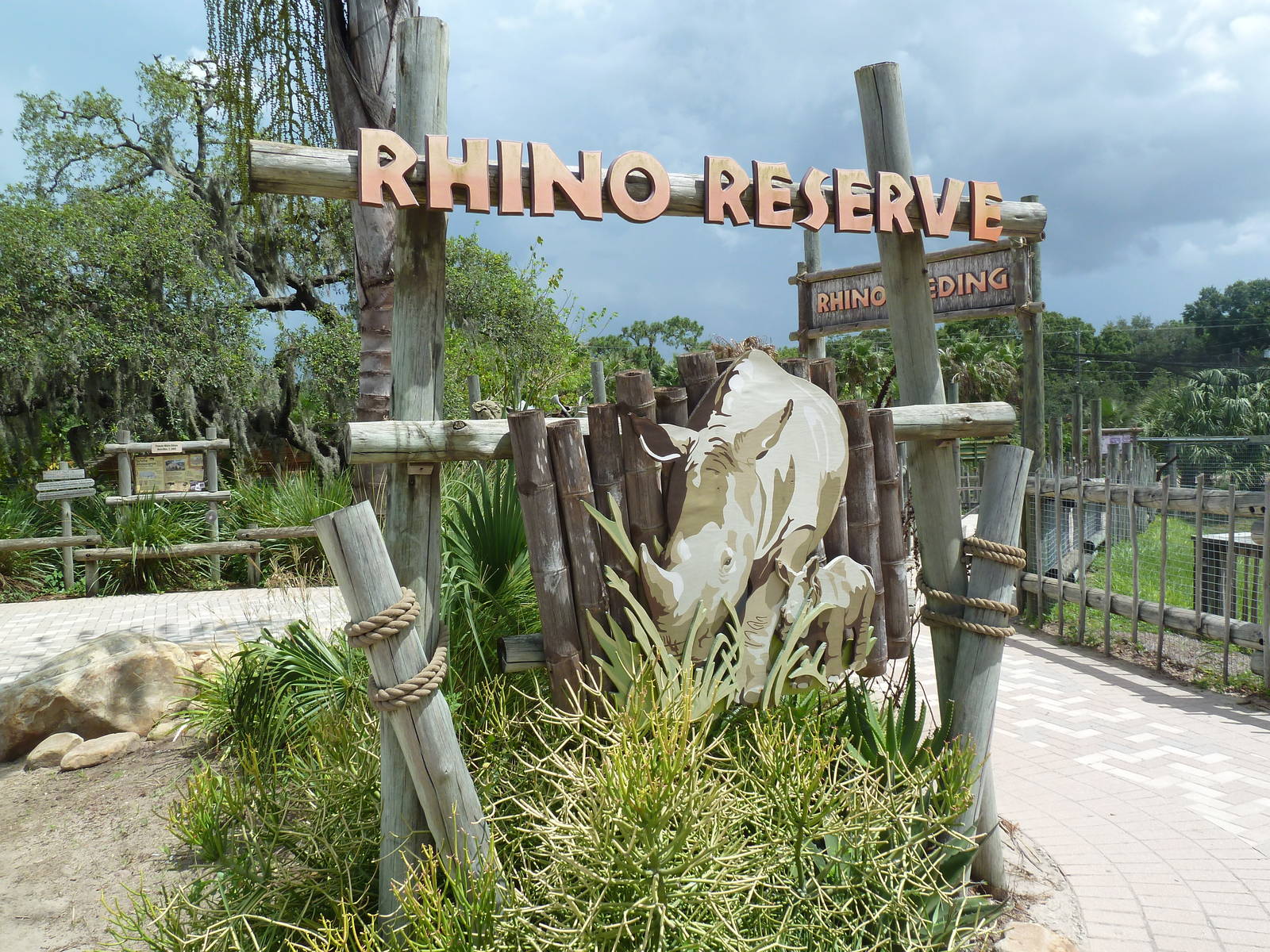 Safari Africa - Rhino Reserve Sign