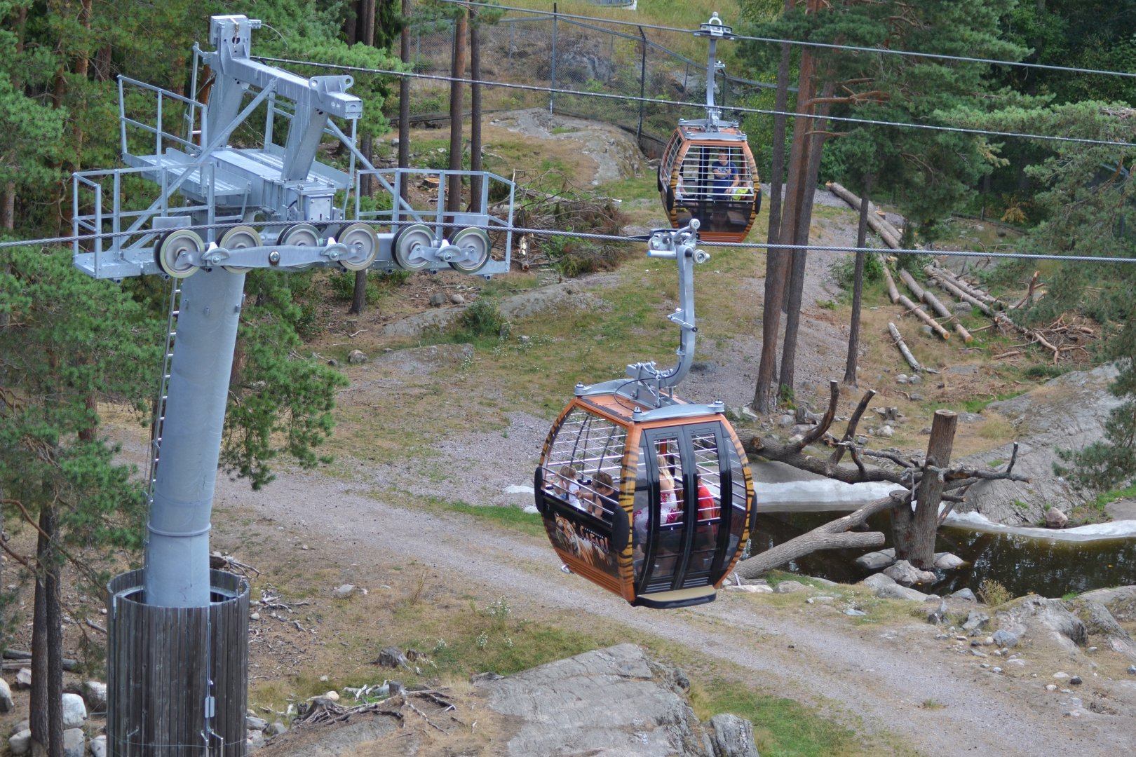 Safari cable car at Kolmården