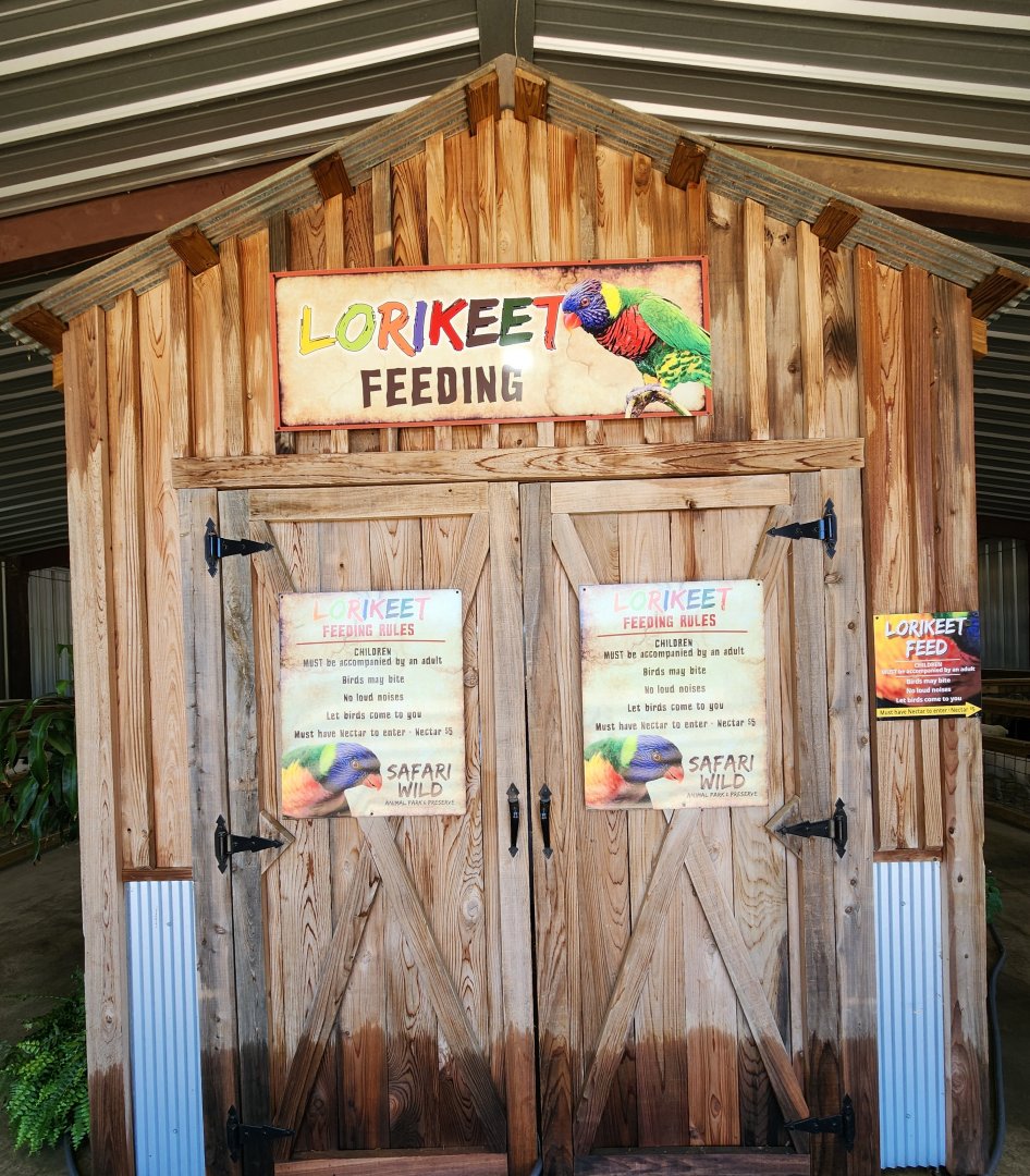 Safari Wild Animal Park - Lorikeet feeding entrance (closed)