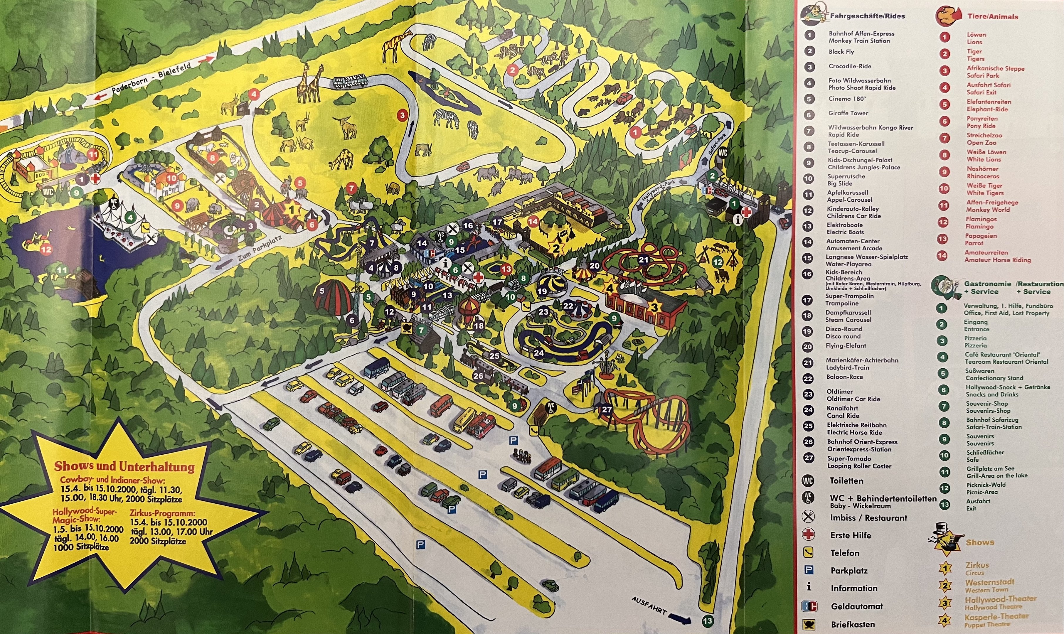 Safariland Stukenbrock Map - 1999