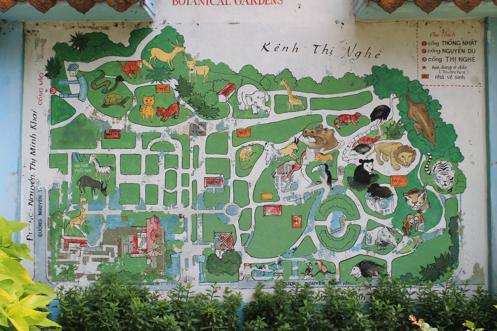Saigon Zoo map signboard