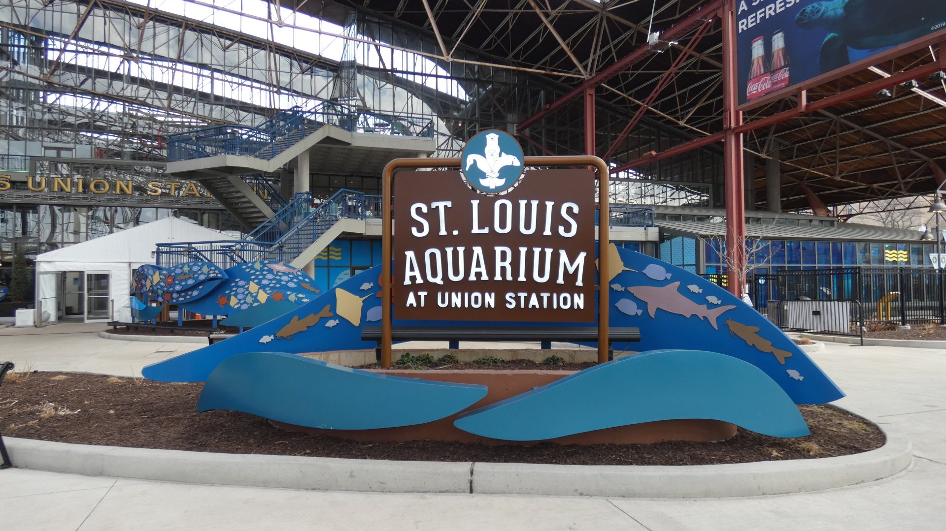 Saint Louis Aquarium Entry Sign - Mar. 2022