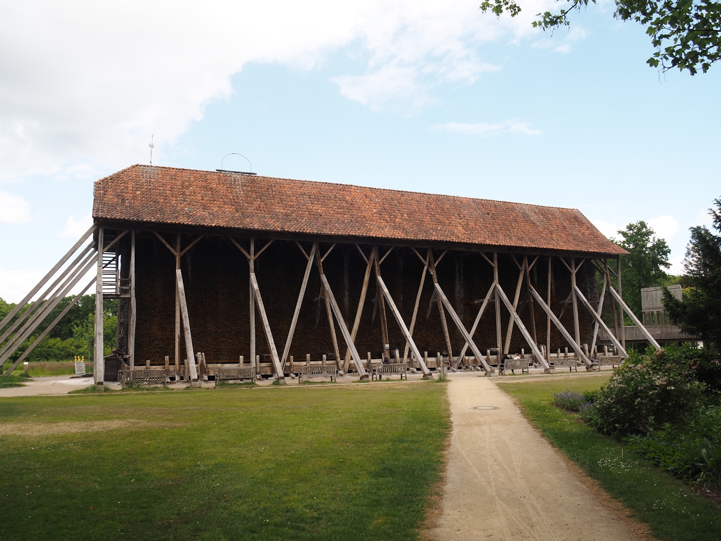 Salinenpark next to the zoo - Saline Gottesgabe, recreated graduation tower from old salt production facility, 2025-05-22