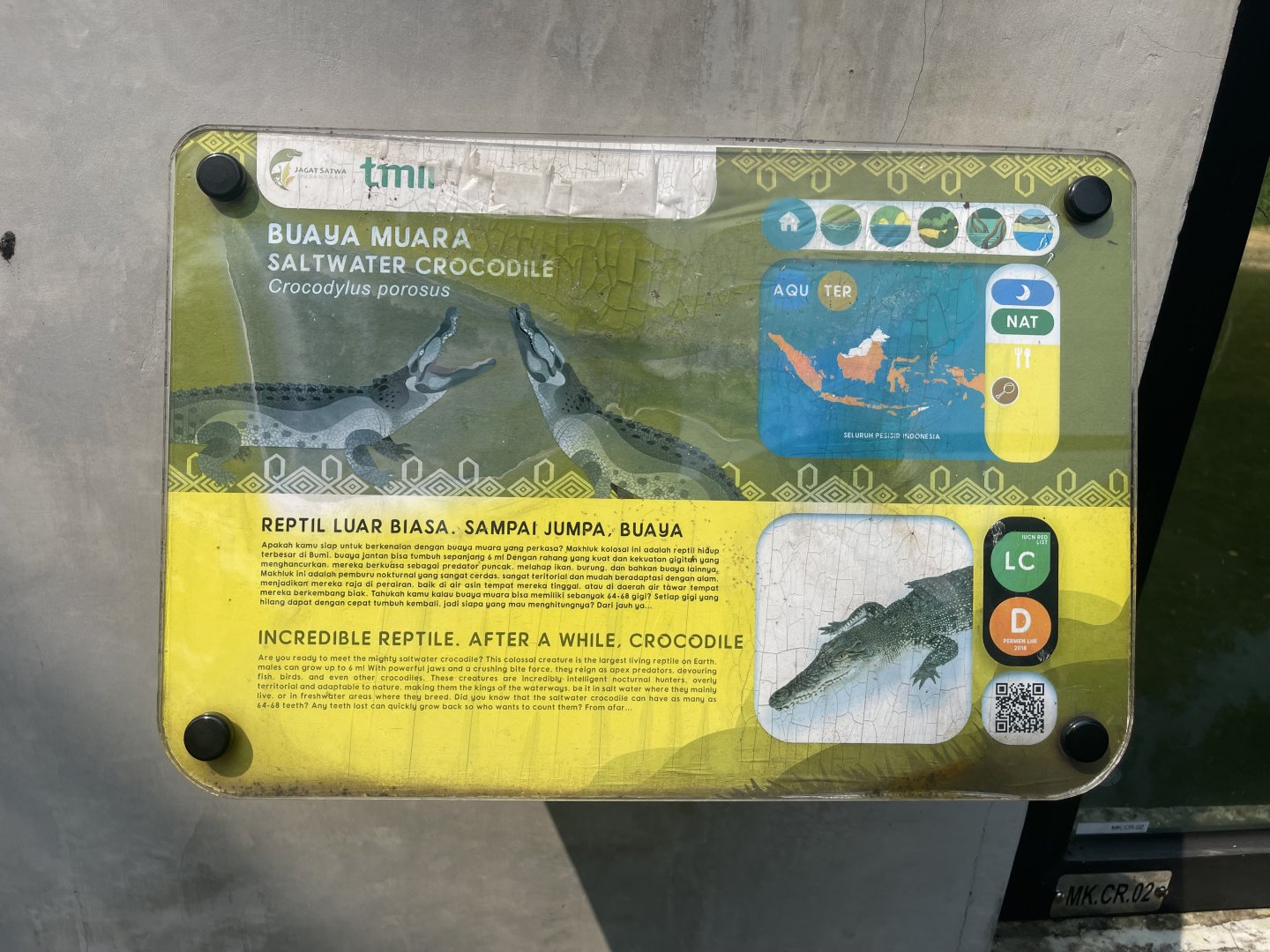 saltwater crocodile signage (1) - museum komodo