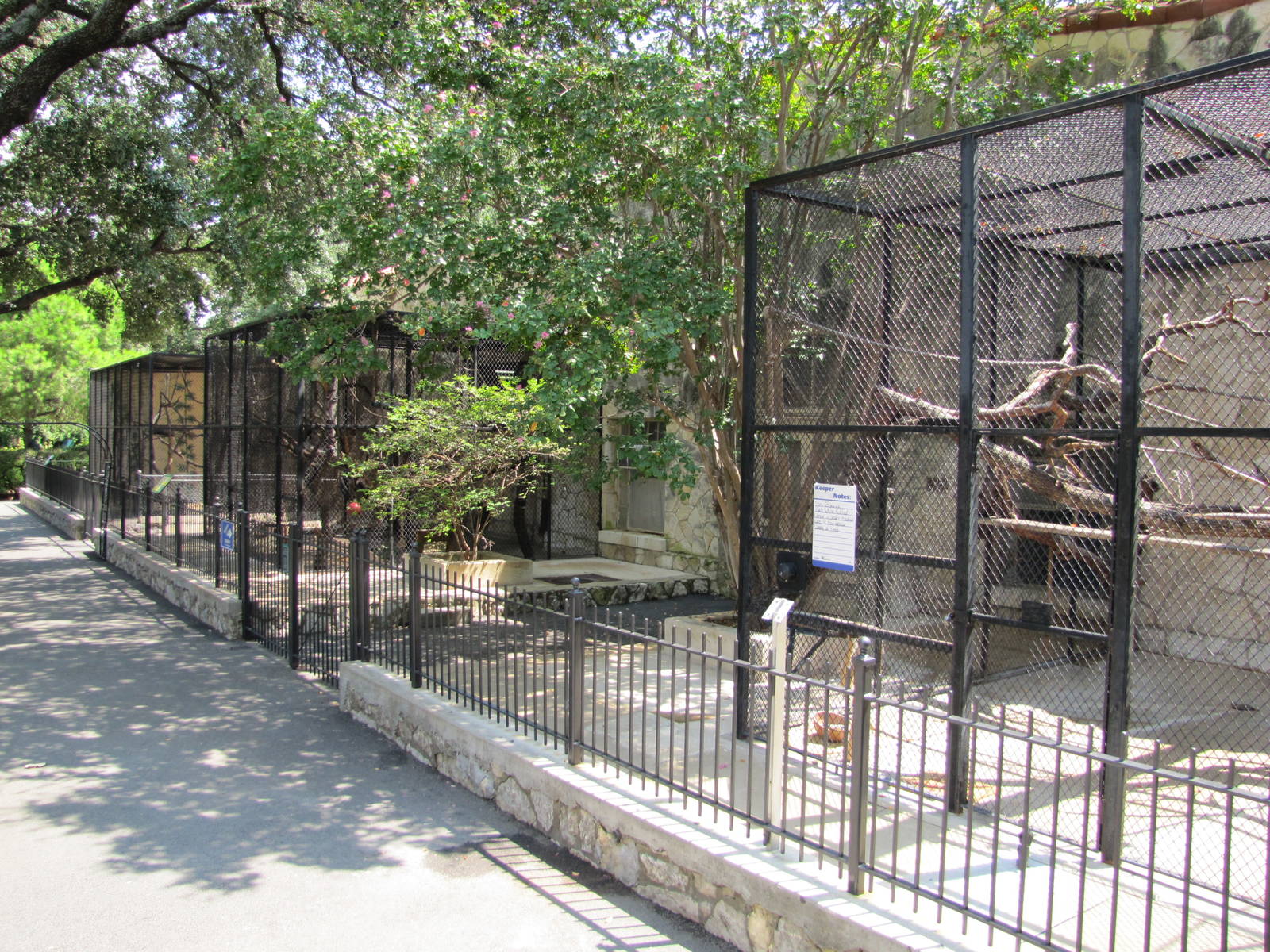 San Antonio Zoo 2010 - One side of the ancient monkey row