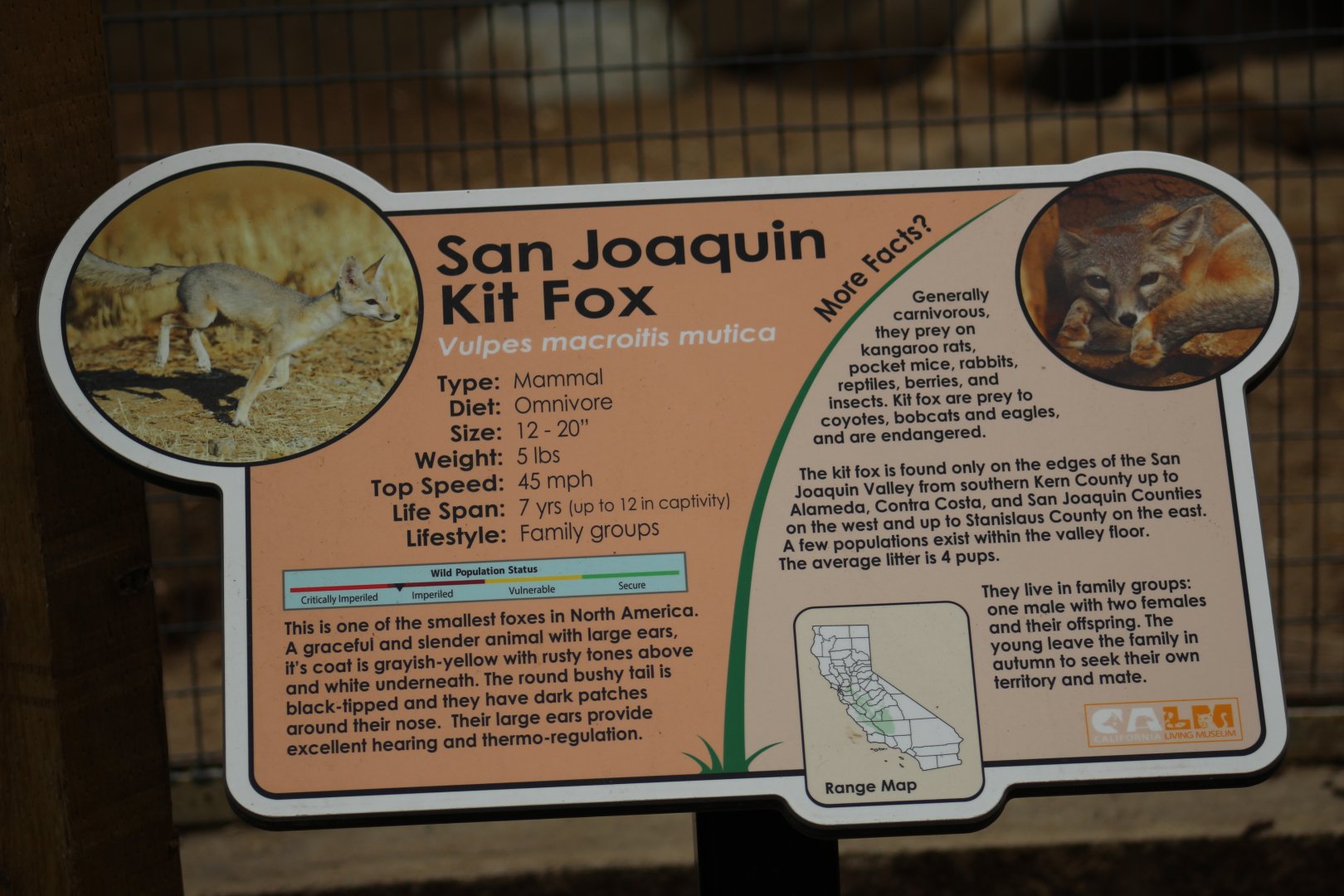 San Joaquin Kit Fox Sign