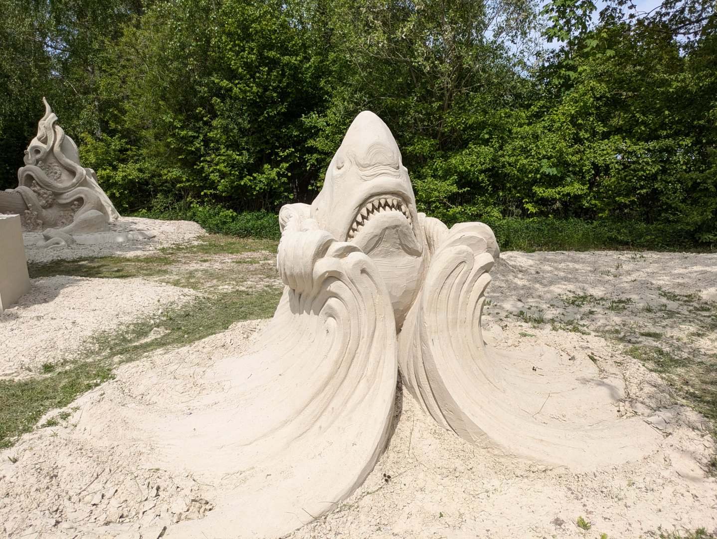 Sand & Zoo event - Shark sand sculpture
