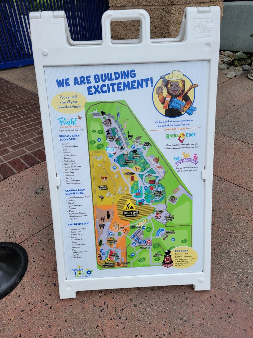 Santa Ana Zoo - Current map