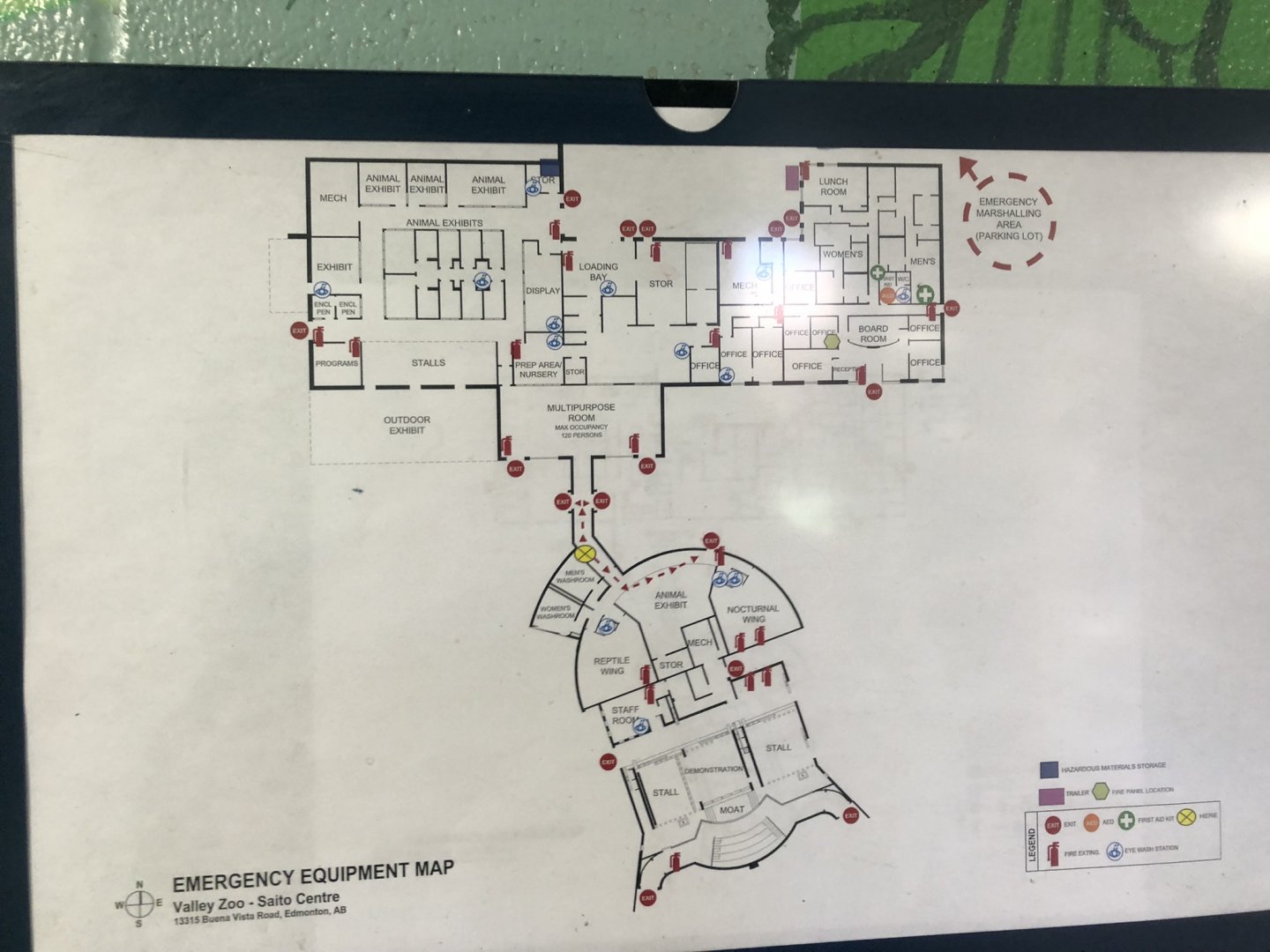 Sato Centre Overview/Floor Plan Diagram at Edmonton Valley Zoo (July 2022)