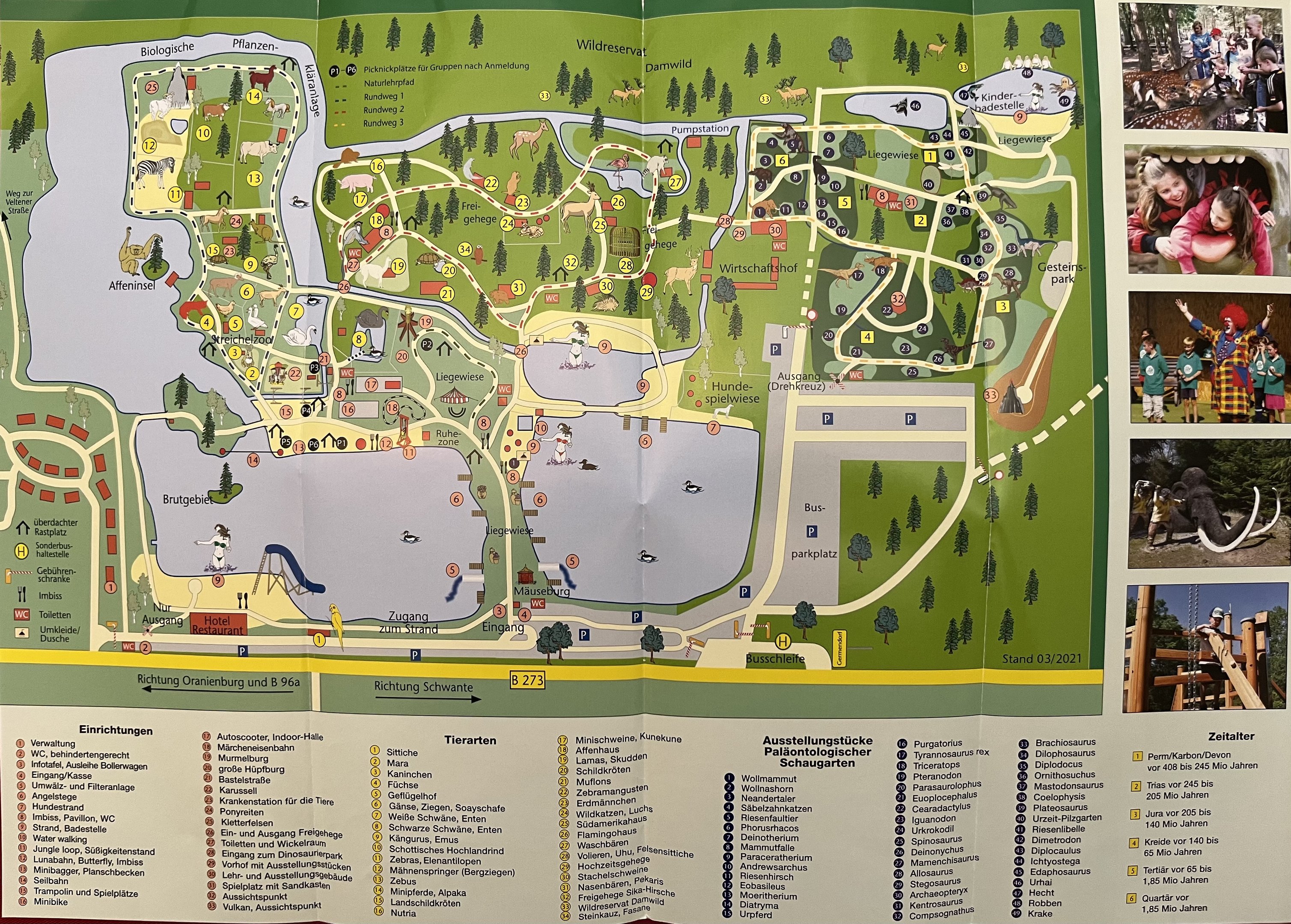Saurierpark Germendorf Zoo Map - 2021