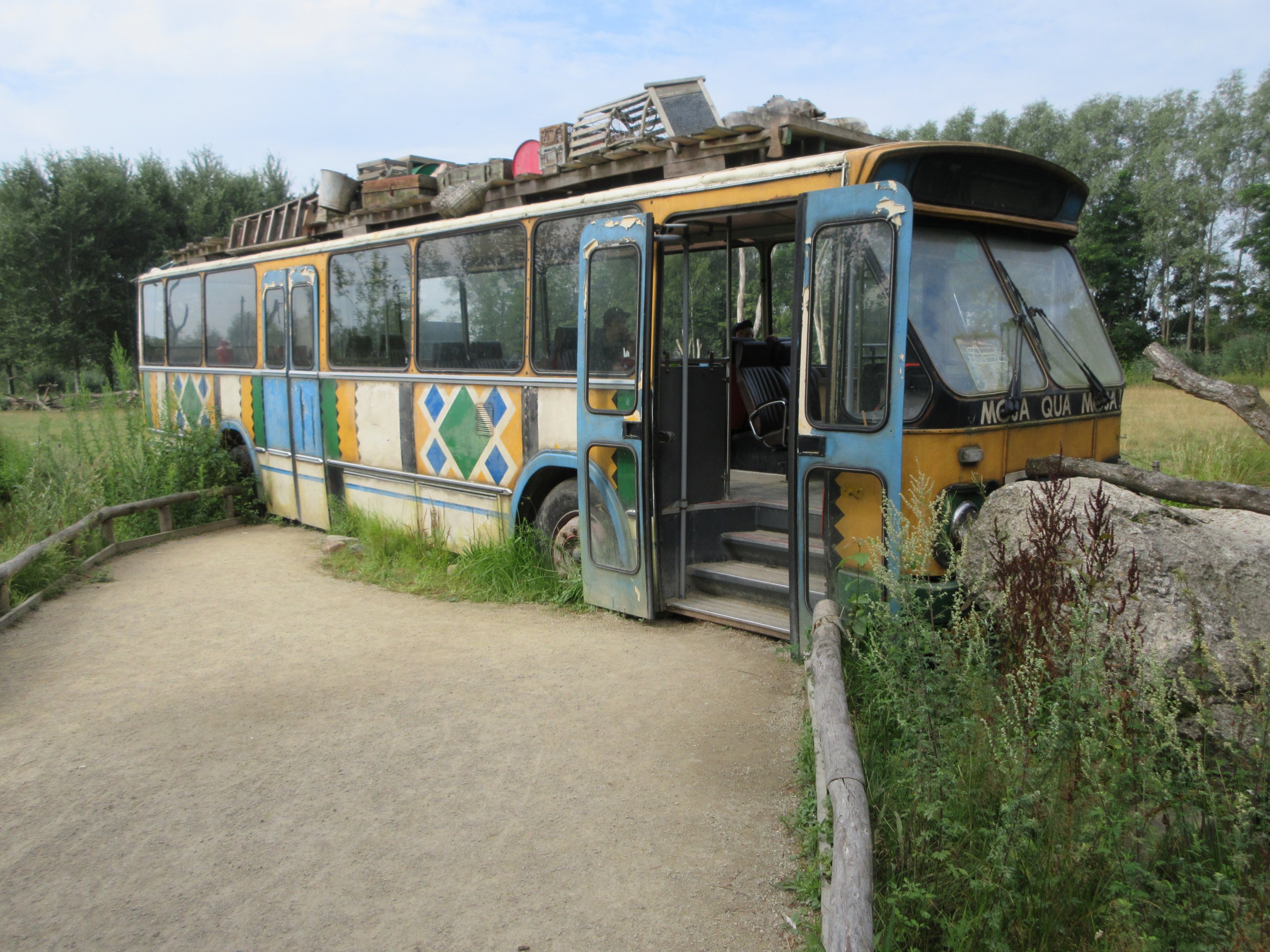 Savanna Bus - looking into giraffe exhibit