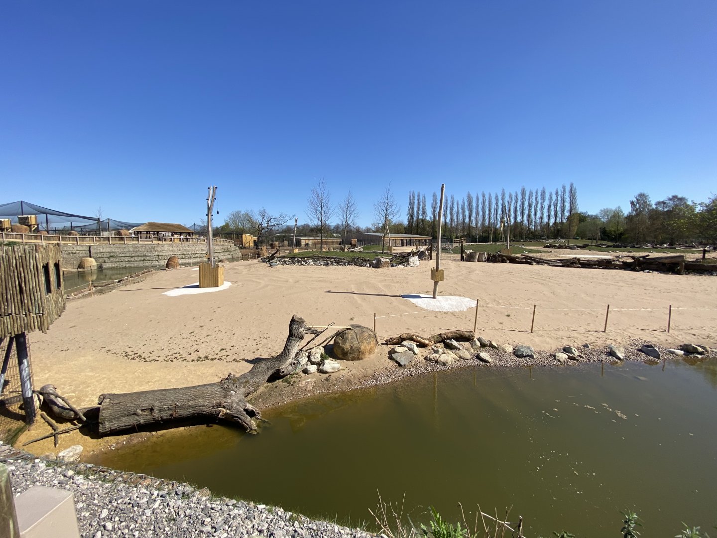 Savanna view next to giraffe house