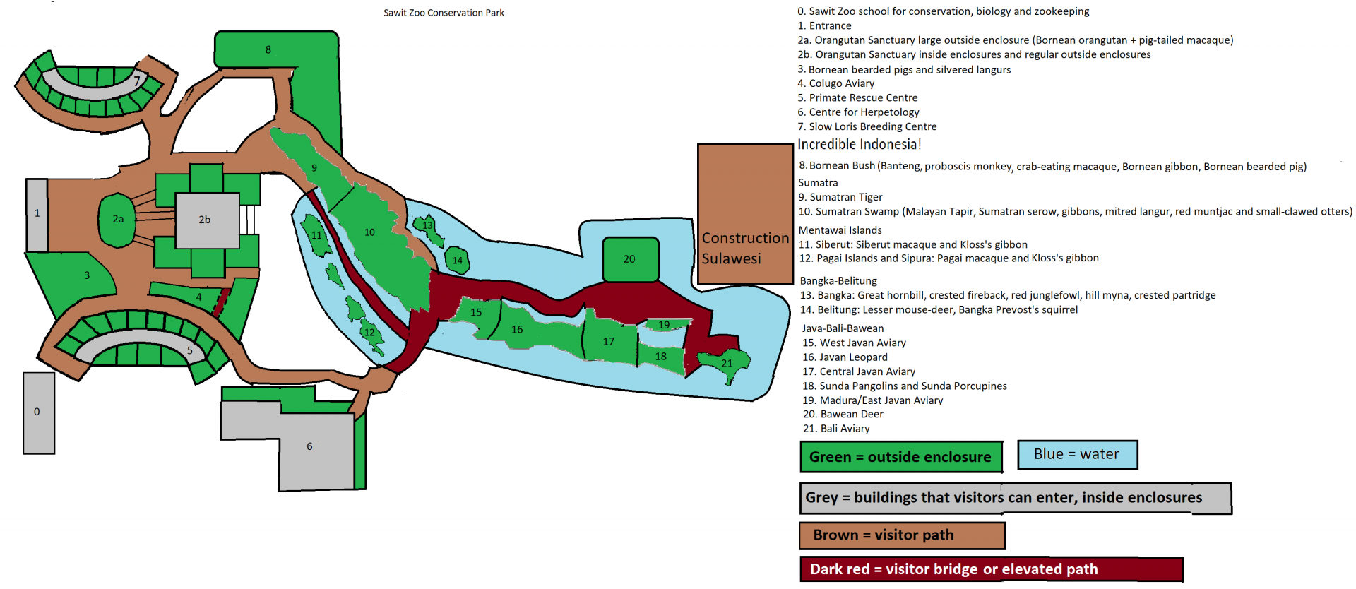 Sawit Zoo Map 2015