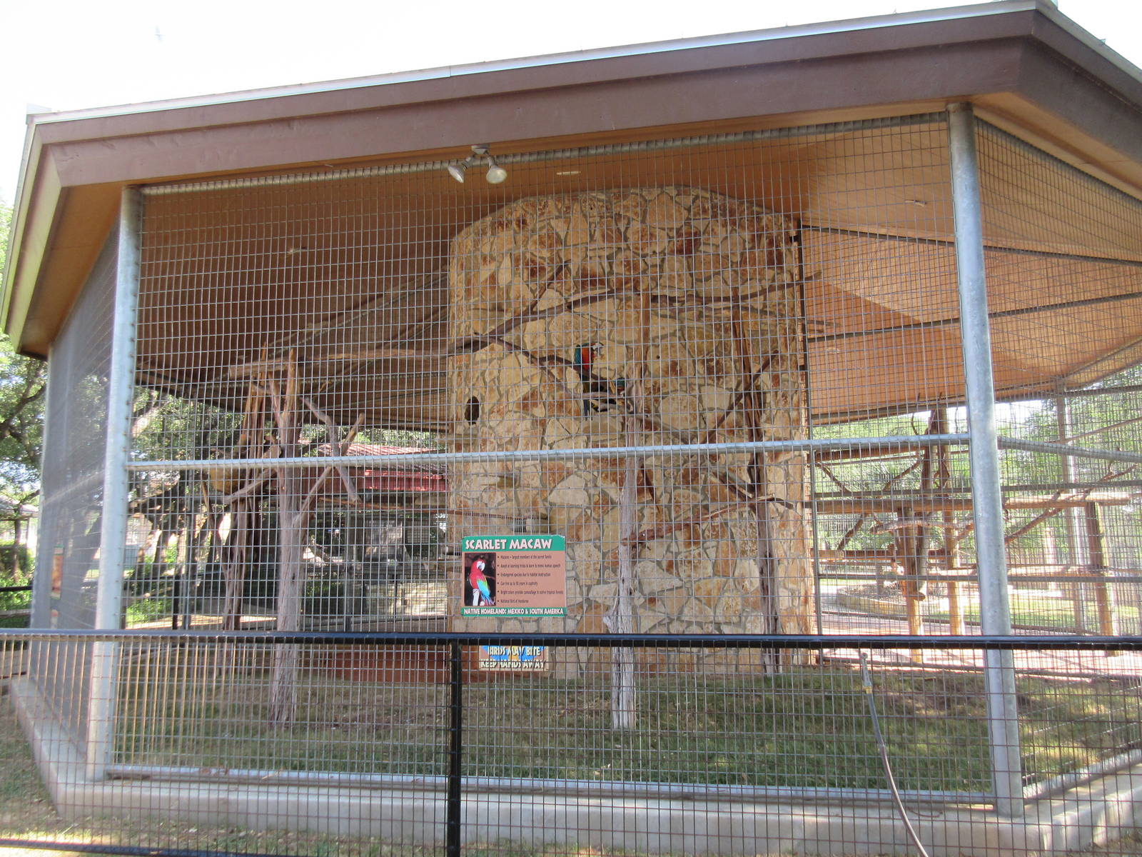 Scarlet Macaw/Blue and Gold Macaw Exhibit