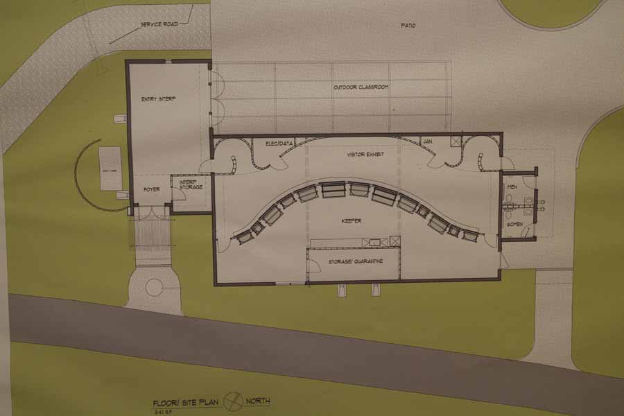 schematic of new reptile building