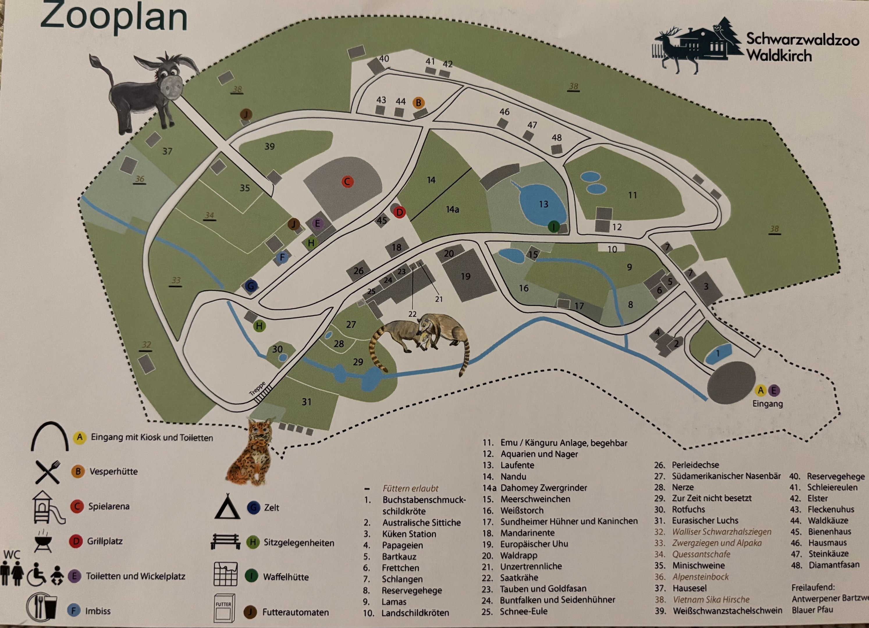 Schwarzwaldzoo Waldkirch Map - undated