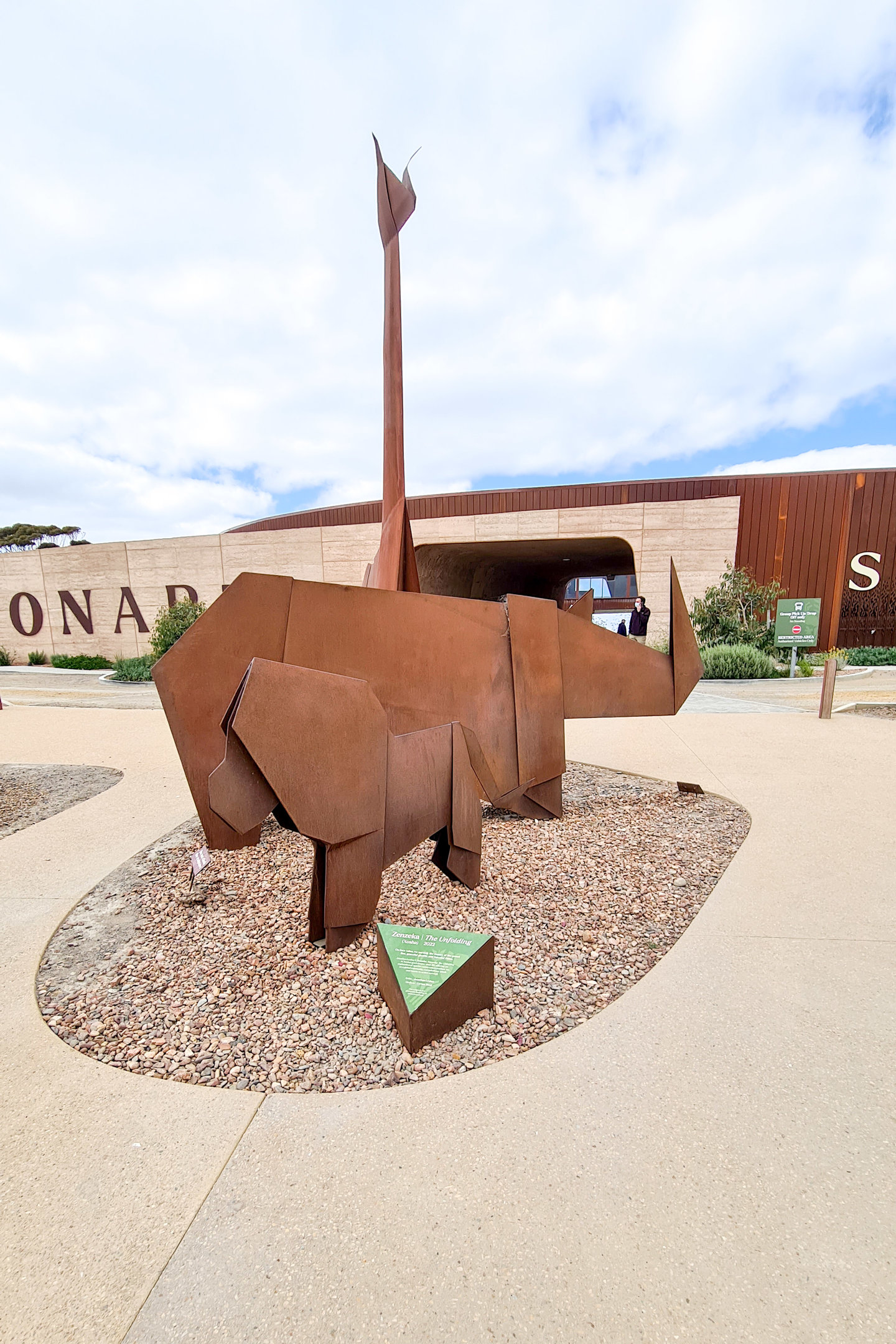 Sculpture near the entrance