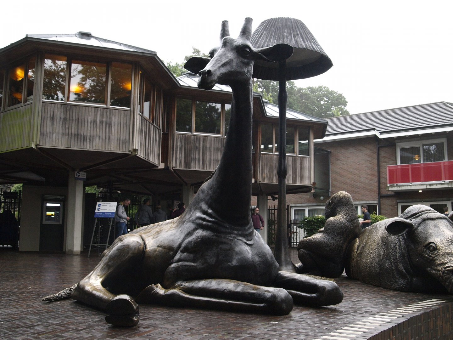 Sculptures at entrance