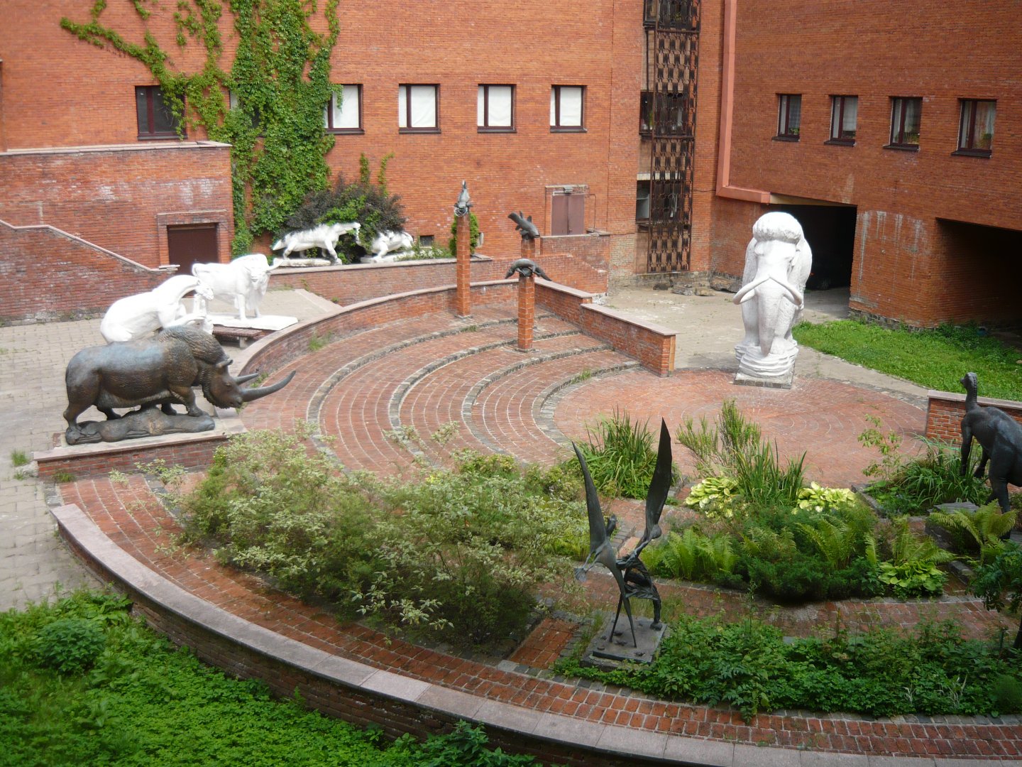 Sculptures in the inner yard