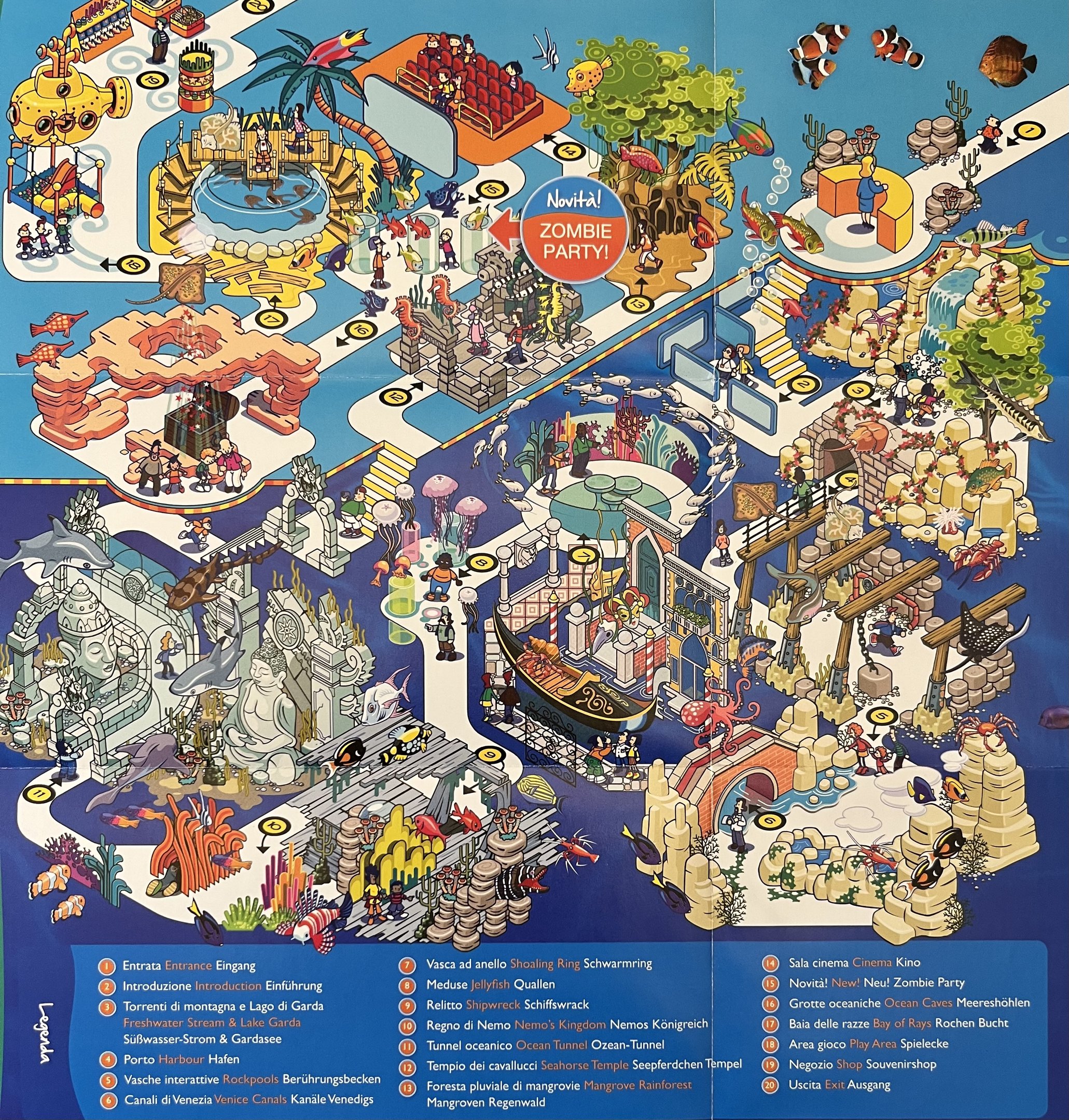 Sea Life Lido Di Jesolo Aquarium Map - 2012