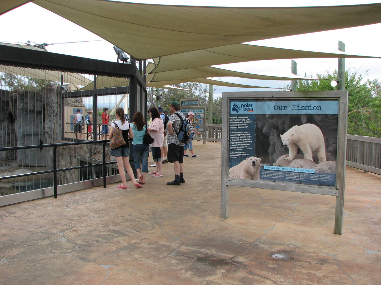Sea World Gold Coast - Front of Polar Bear exhibit